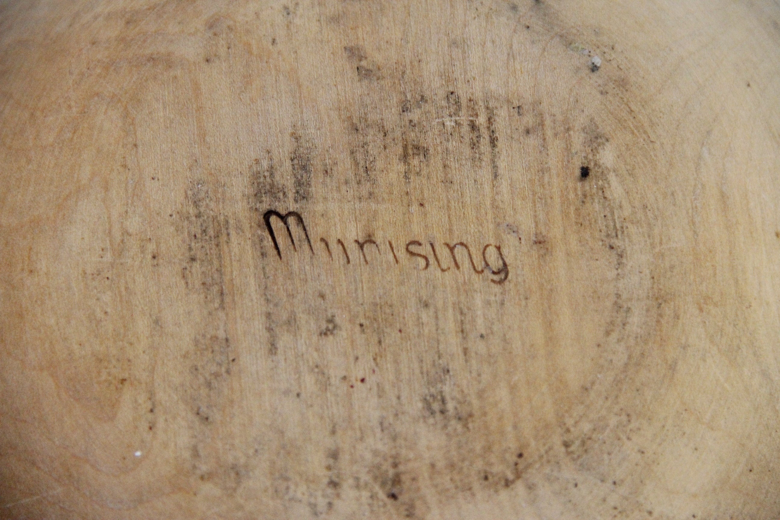 Vintage Munising Wood Bowl | Small Rustic Dough Bowl