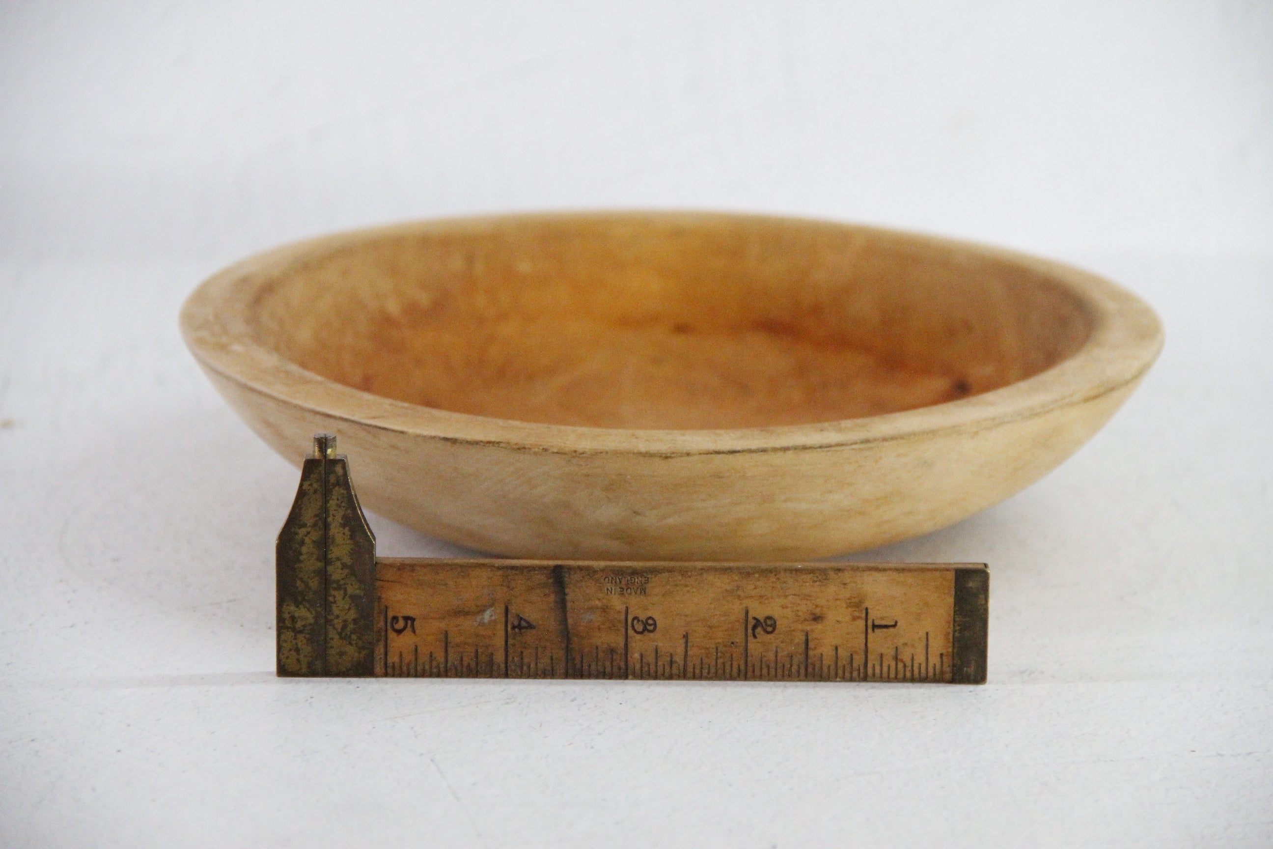 Vintage Munising Wood Bowl | Small Rustic Dough Bowl
