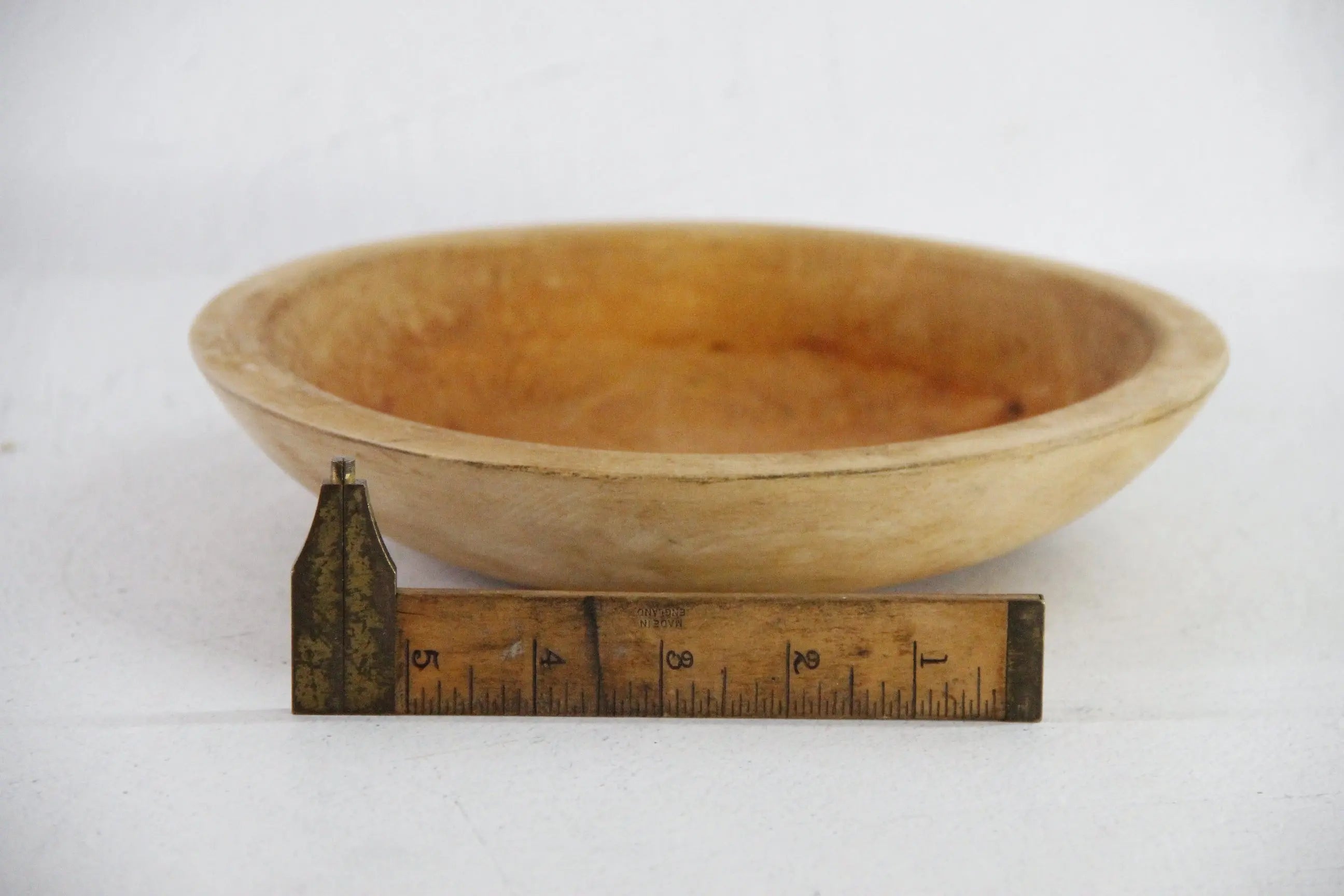 Vintage Munising Wood Bowl | Small Rustic Dough Bowl  Debra Hall Lifestyle
