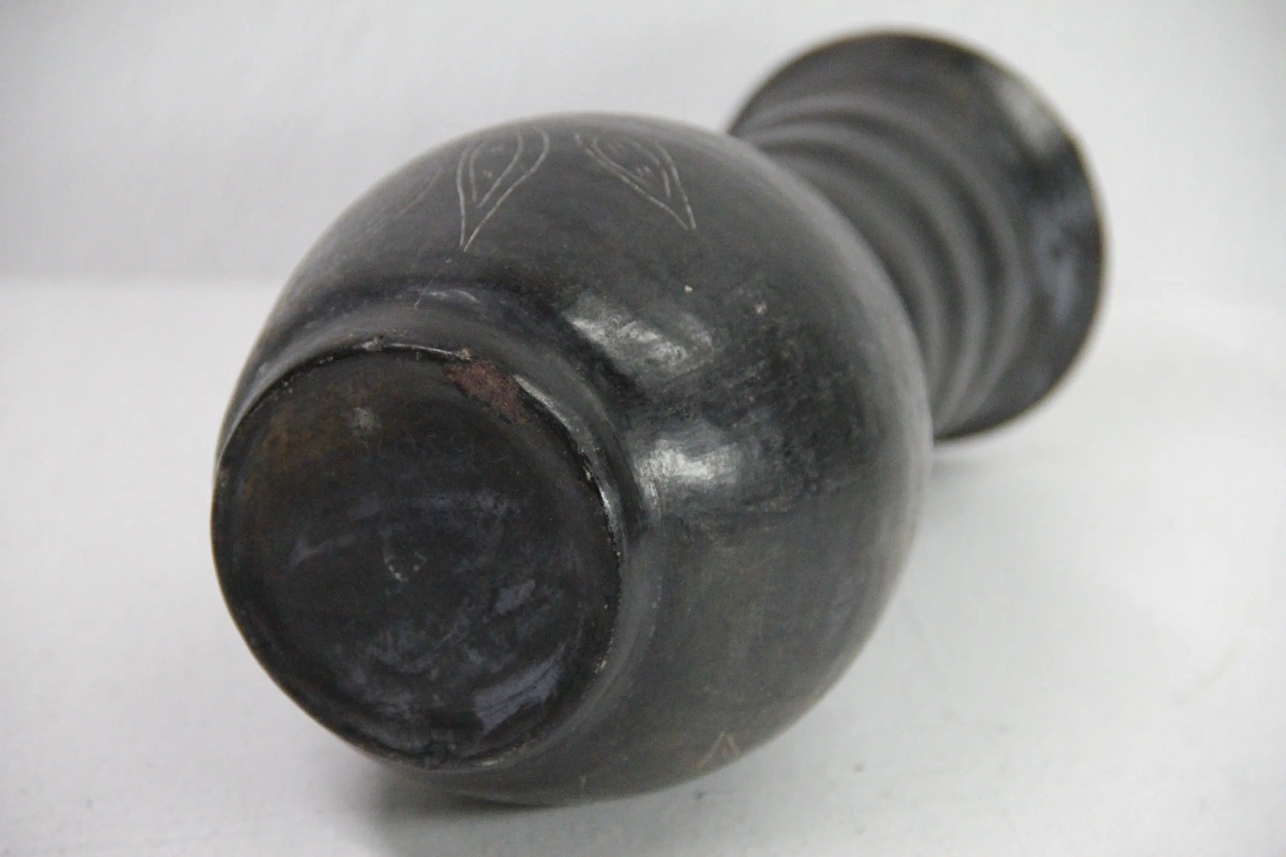 Vintage Oaxaca Black Pottery Vase | Signed Vessel  Debra Hall Lifestyle