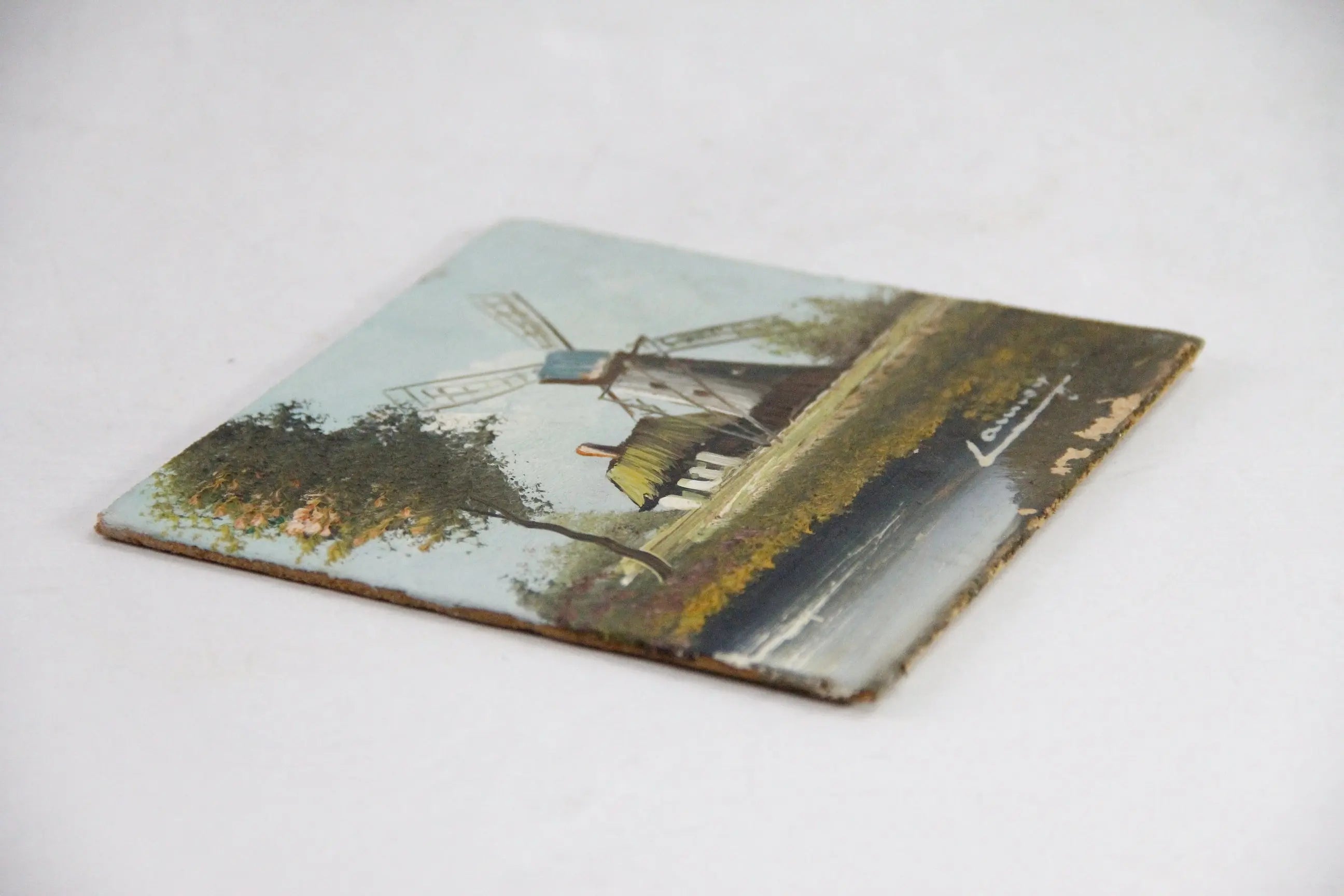 Vintage Oil Painting On Panel | Provence Mill  Debra Hall Lifestyle
