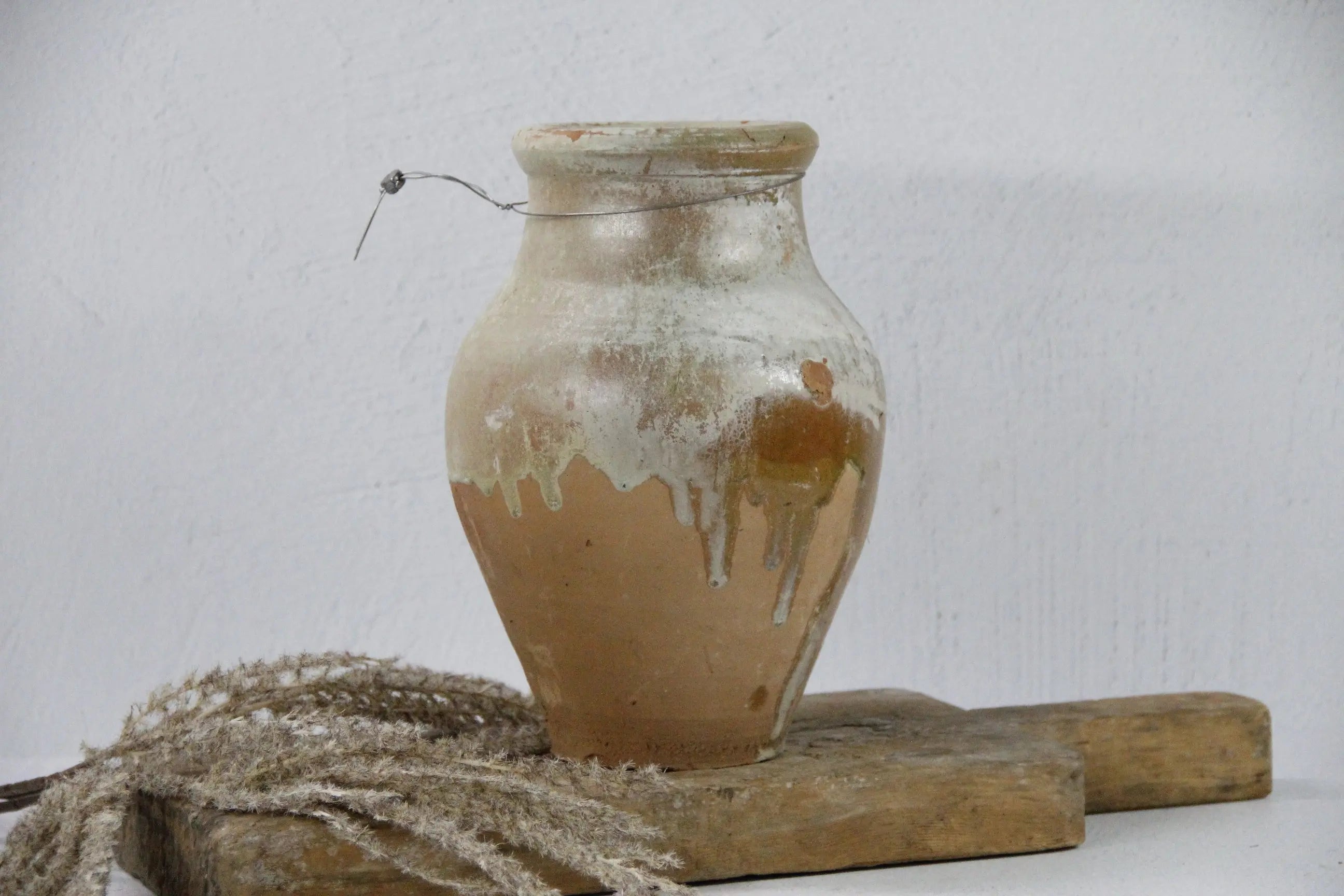 Vintage Olive Jar | Found Vessel European Storage 10.5"  Debra Hall Lifestyle