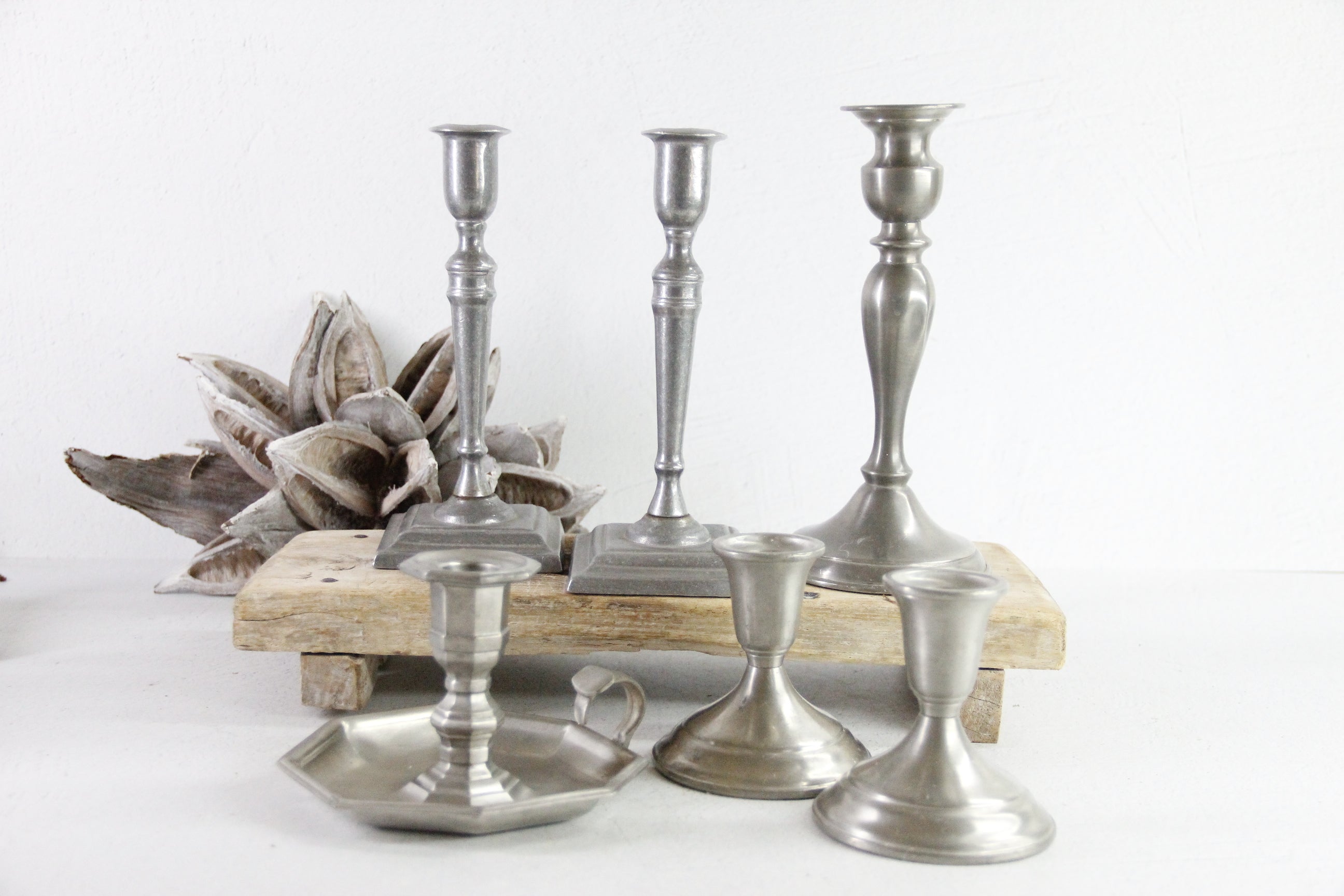 Vintage Pewter Candle Holder | Scandinavia Hygge Decor  Debra Hall Lifestyle