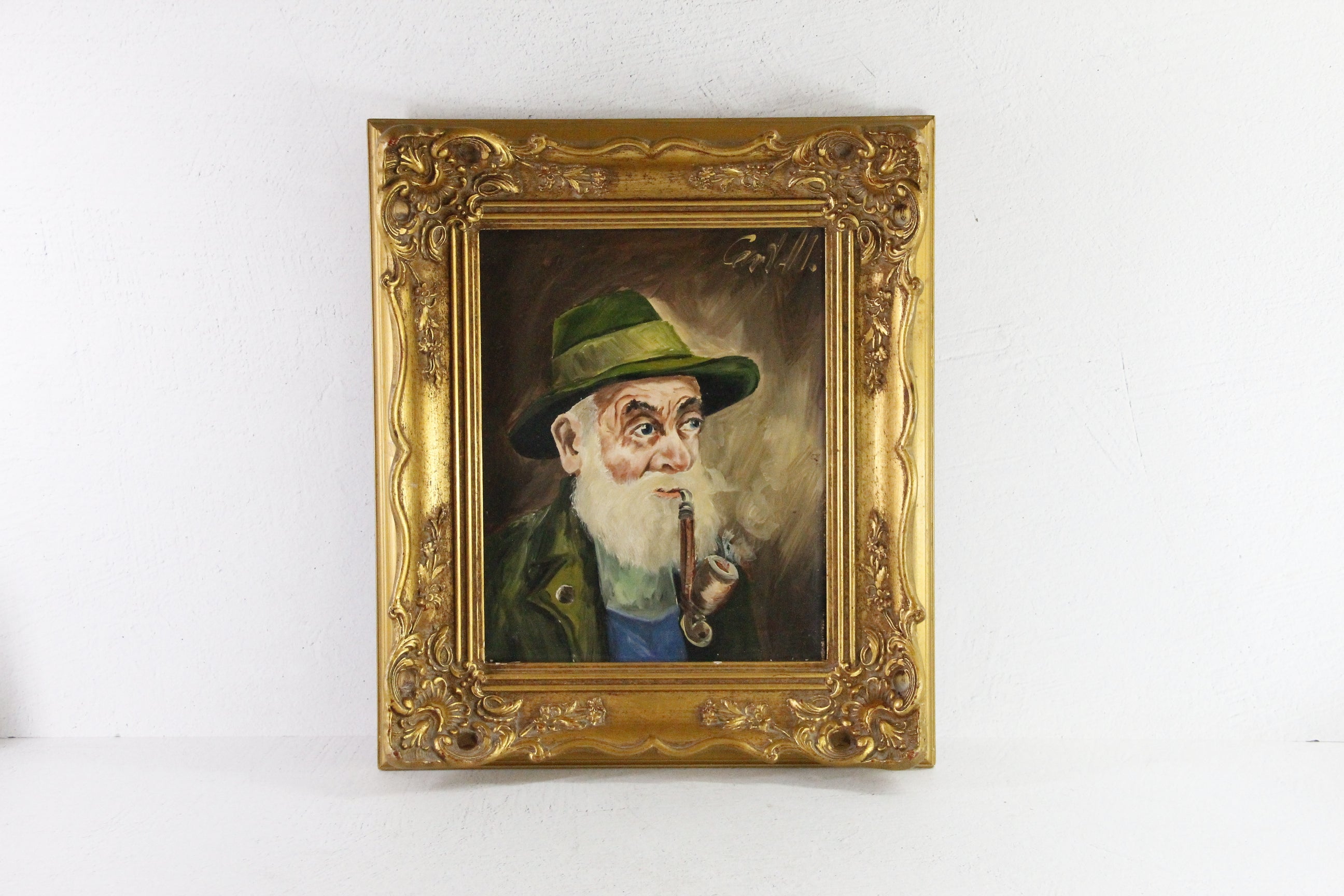 Vintage Portrait Oil Painting | European Old Man with Pipe  Debra Hall Lifestyle