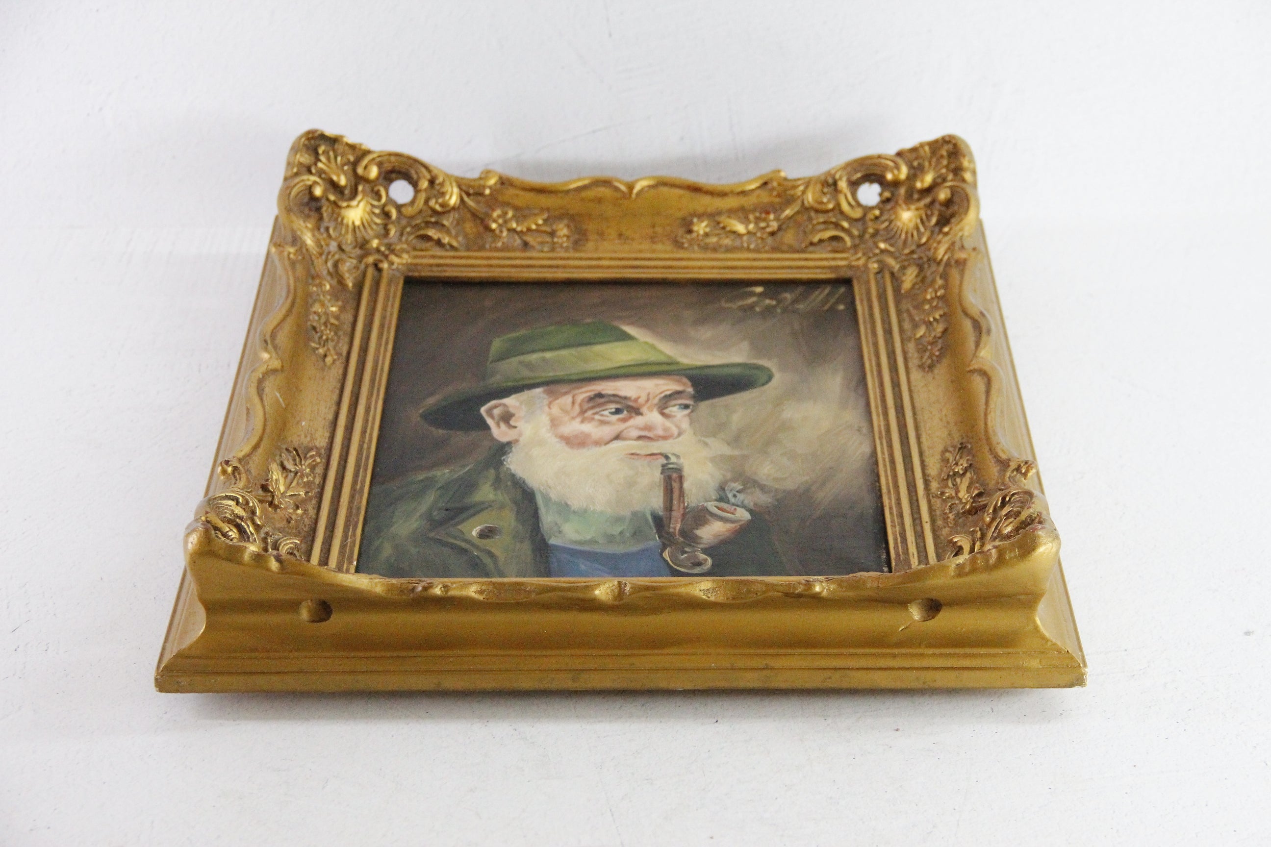 Vintage Portrait Oil Painting | European Old Man with Pipe  Debra Hall Lifestyle