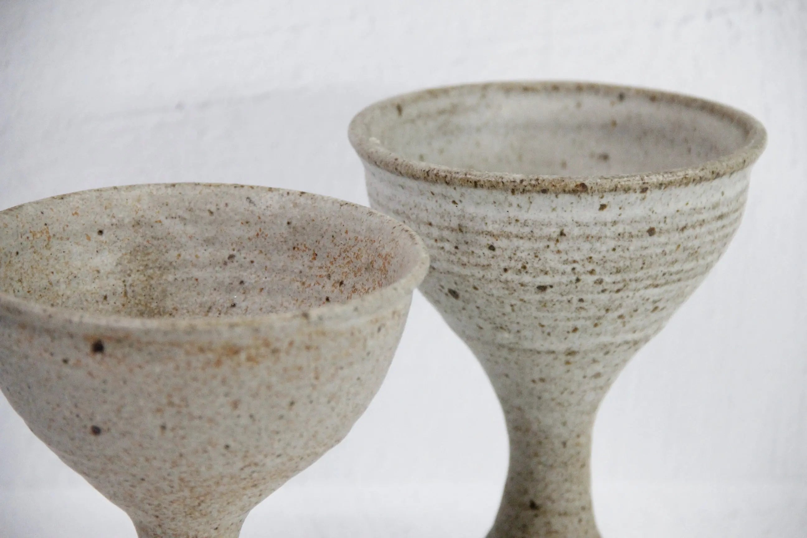 Vintage Pottery Goblets | Neutral Studio Art-Beige  Debra Hall Lifestyle