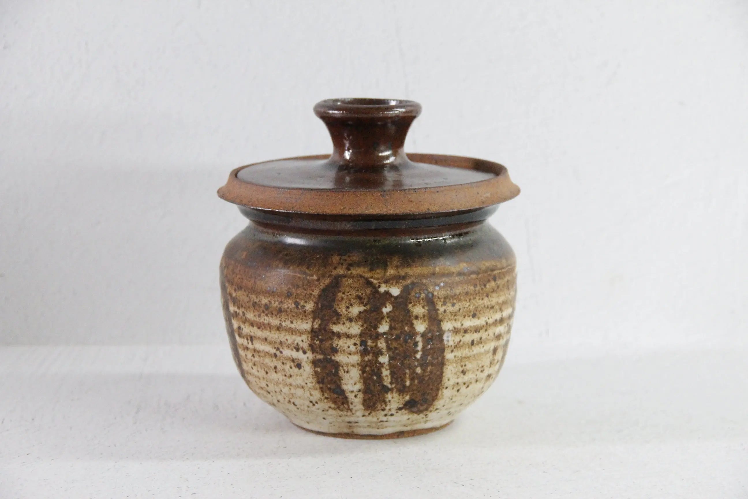 Vintage Pottery Jar | Handmade Studio Art Storage Vessel  Debra Hall Lifestyle