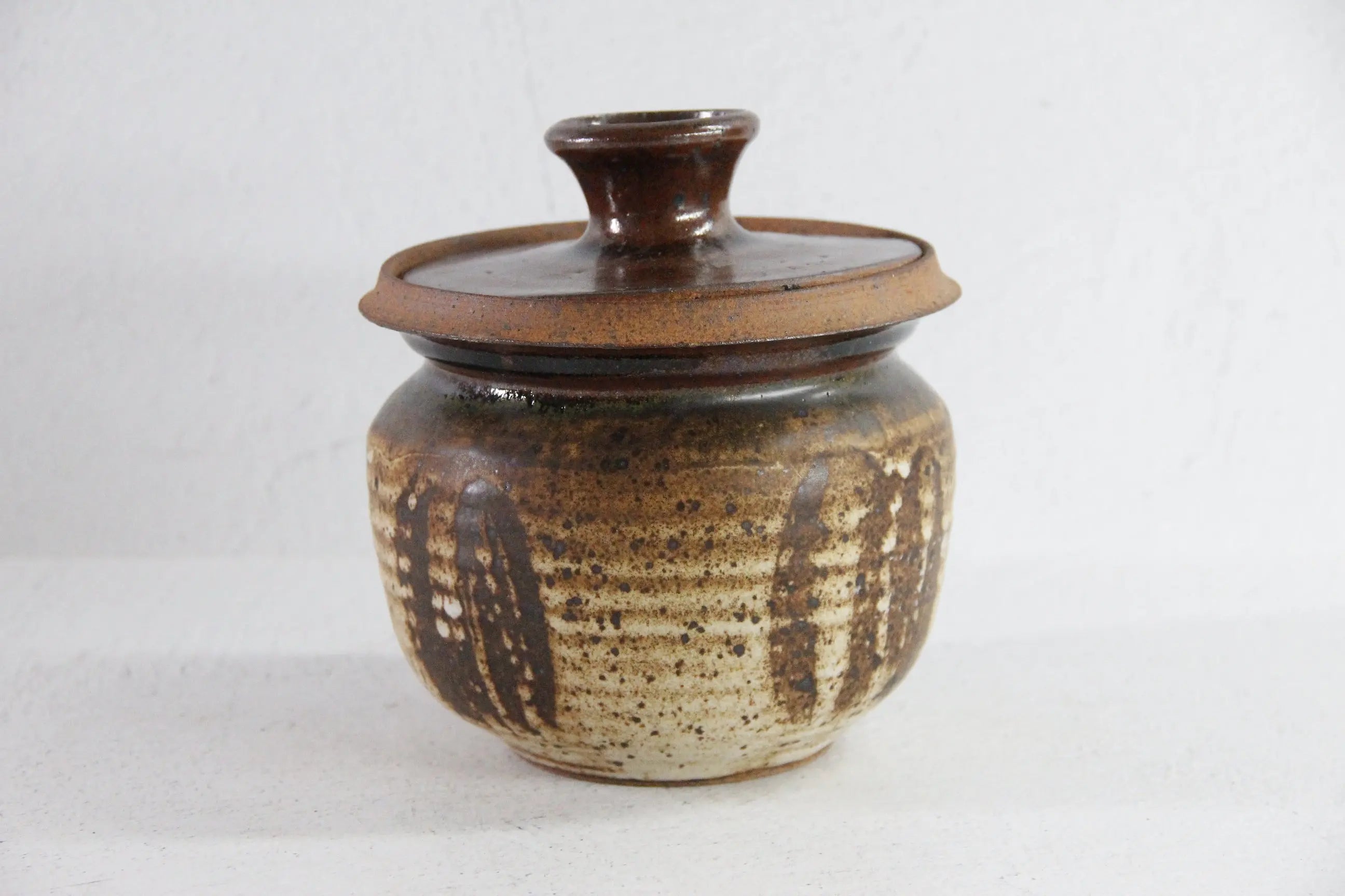 Vintage Pottery Jar | Handmade Studio Art Storage Vessel  Debra Hall Lifestyle