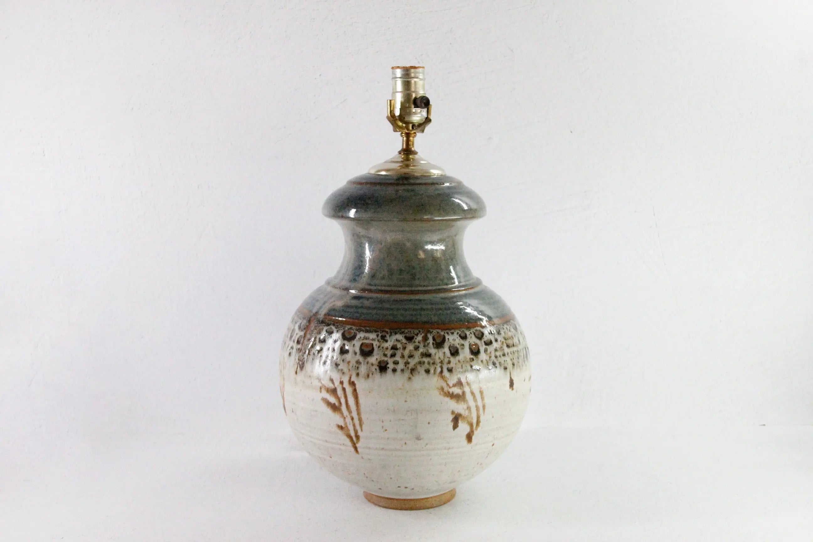 Vintage Pottery Lamp | Midcentury Handmade Table Lamp