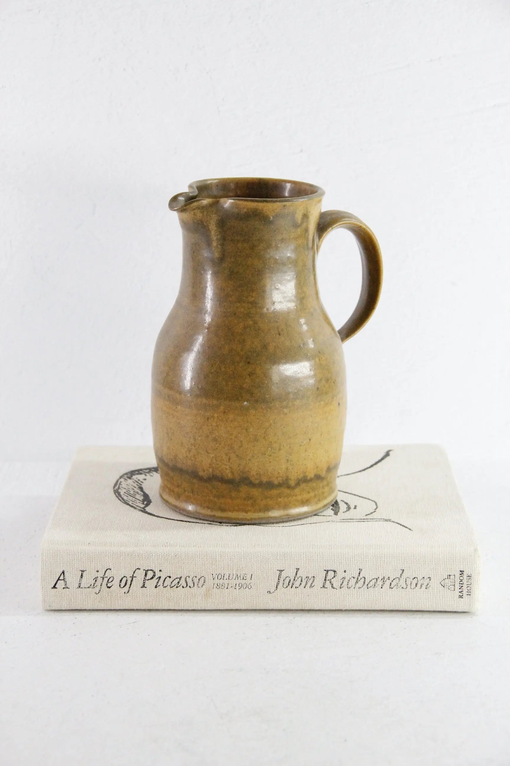 Vintage Pottery Pitcher | Matte Studio Art Signed  Debra Hall Lifestyle