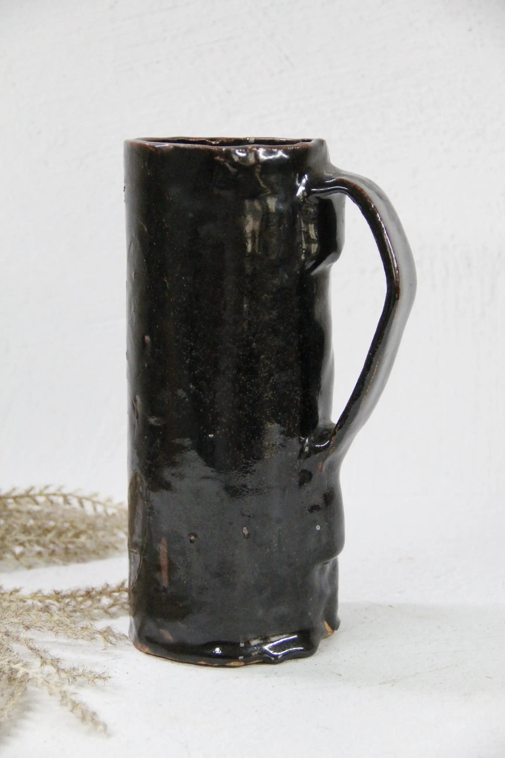 Vintage Pottery Pitcher | Studio Art Abstract Vase  Debra Hall Lifestyle