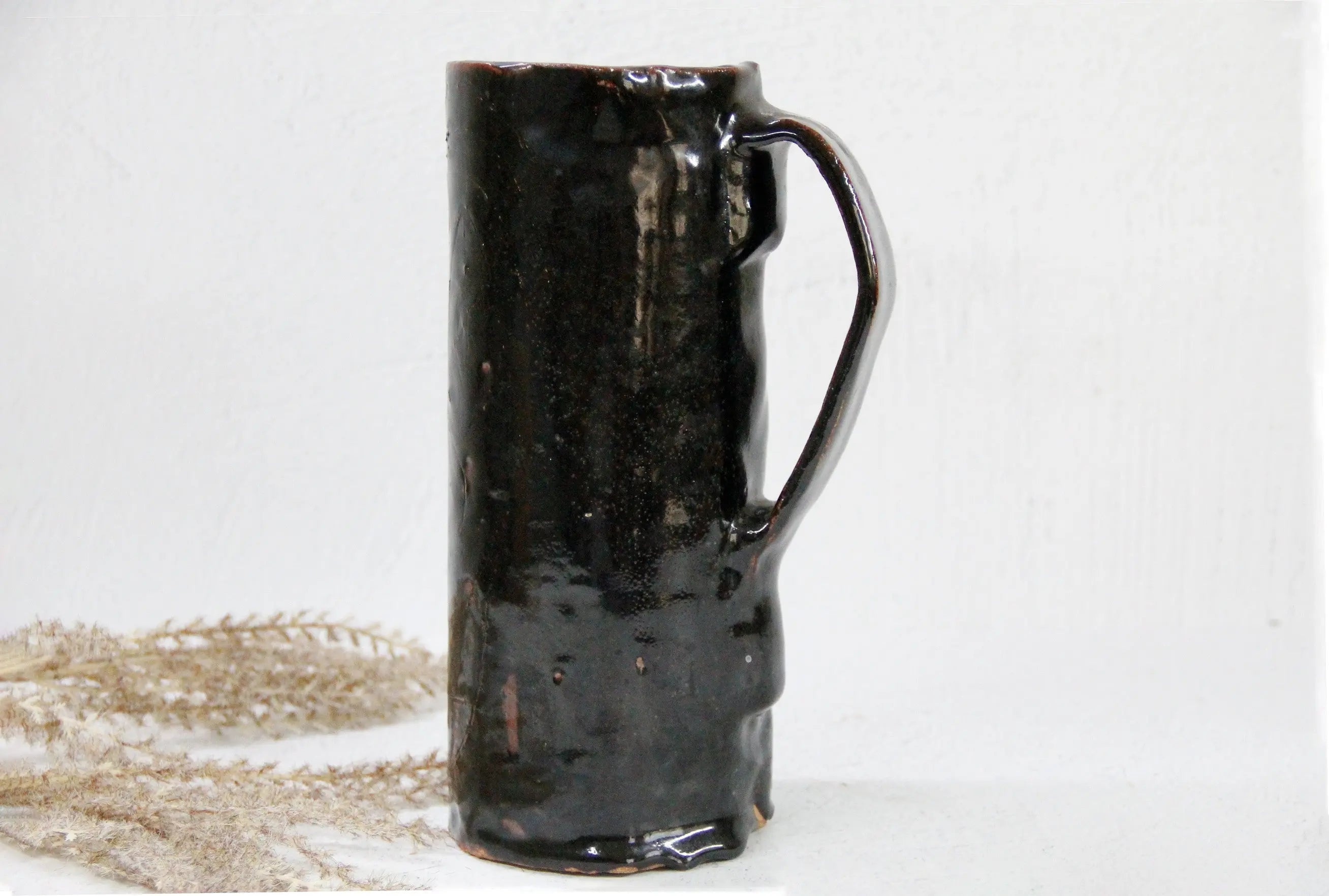 Vintage Pottery Pitcher | Studio Art Abstract Vase  Debra Hall Lifestyle