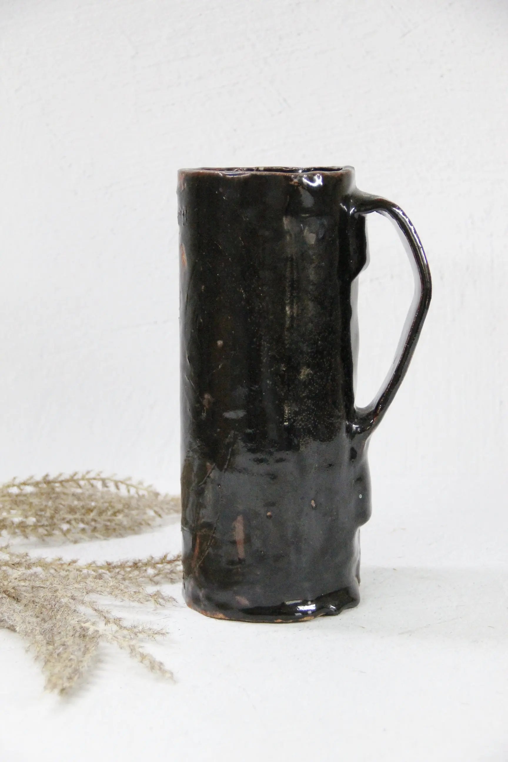 Vintage Pottery Pitcher | Studio Art Abstract Vase  Debra Hall Lifestyle