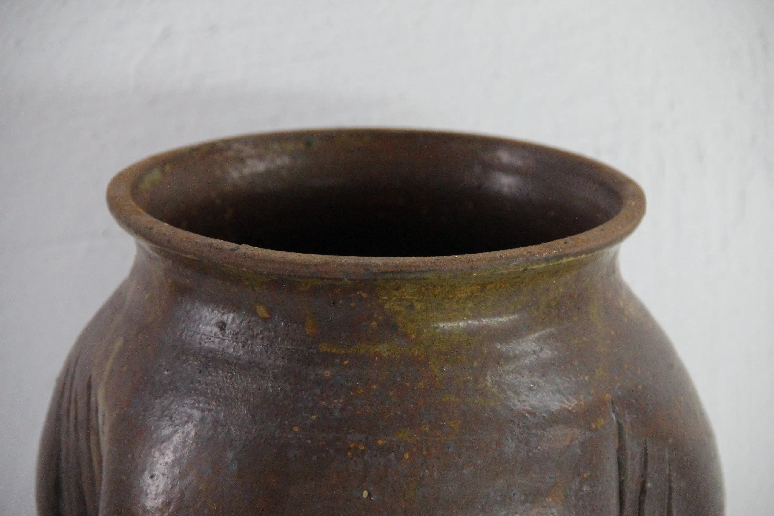 Vintage Pottery Planter | Chocolate Hand Thrown Signed  Debra Hall Lifestyle