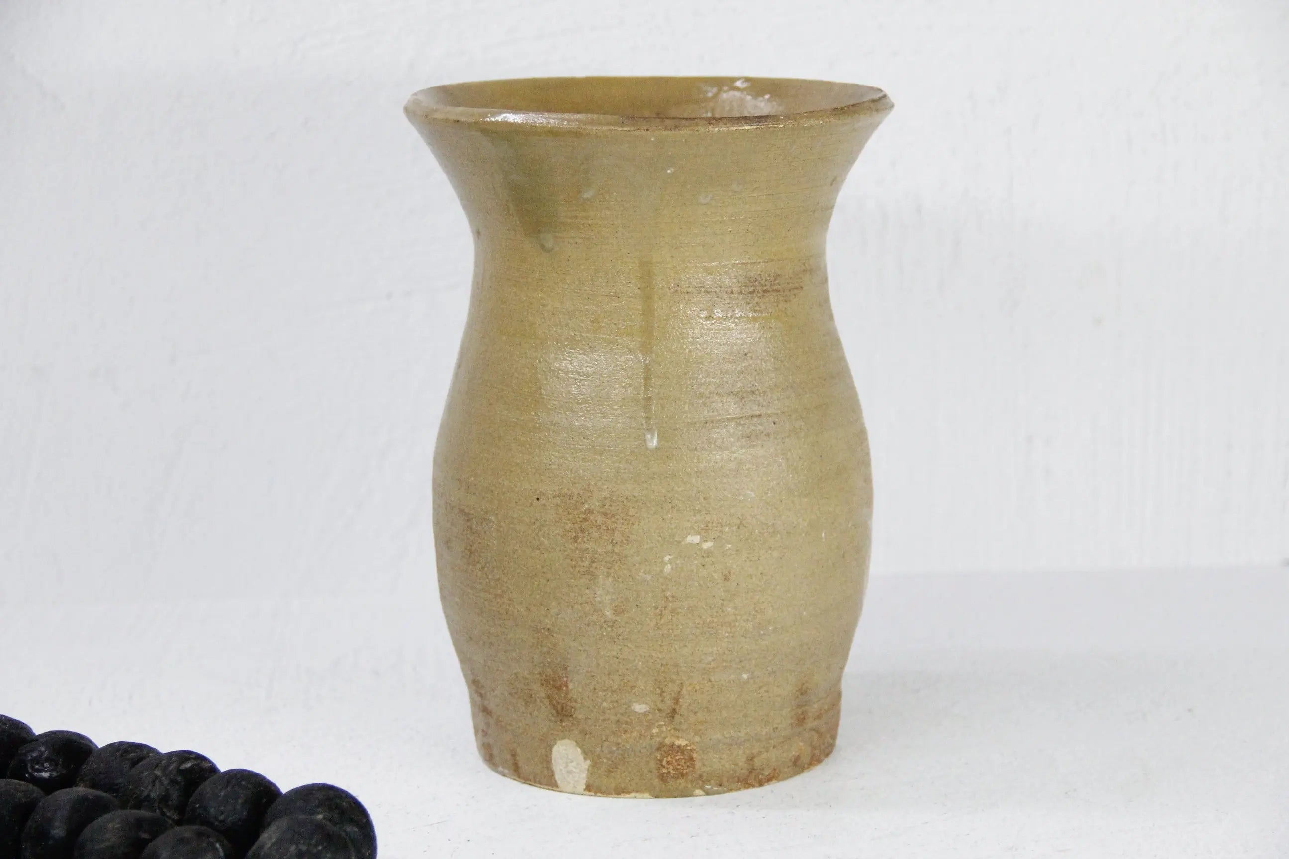 Vintage Pottery Vase Large-Neutral Studio Art Pottery  Debra Hall Lifestyle