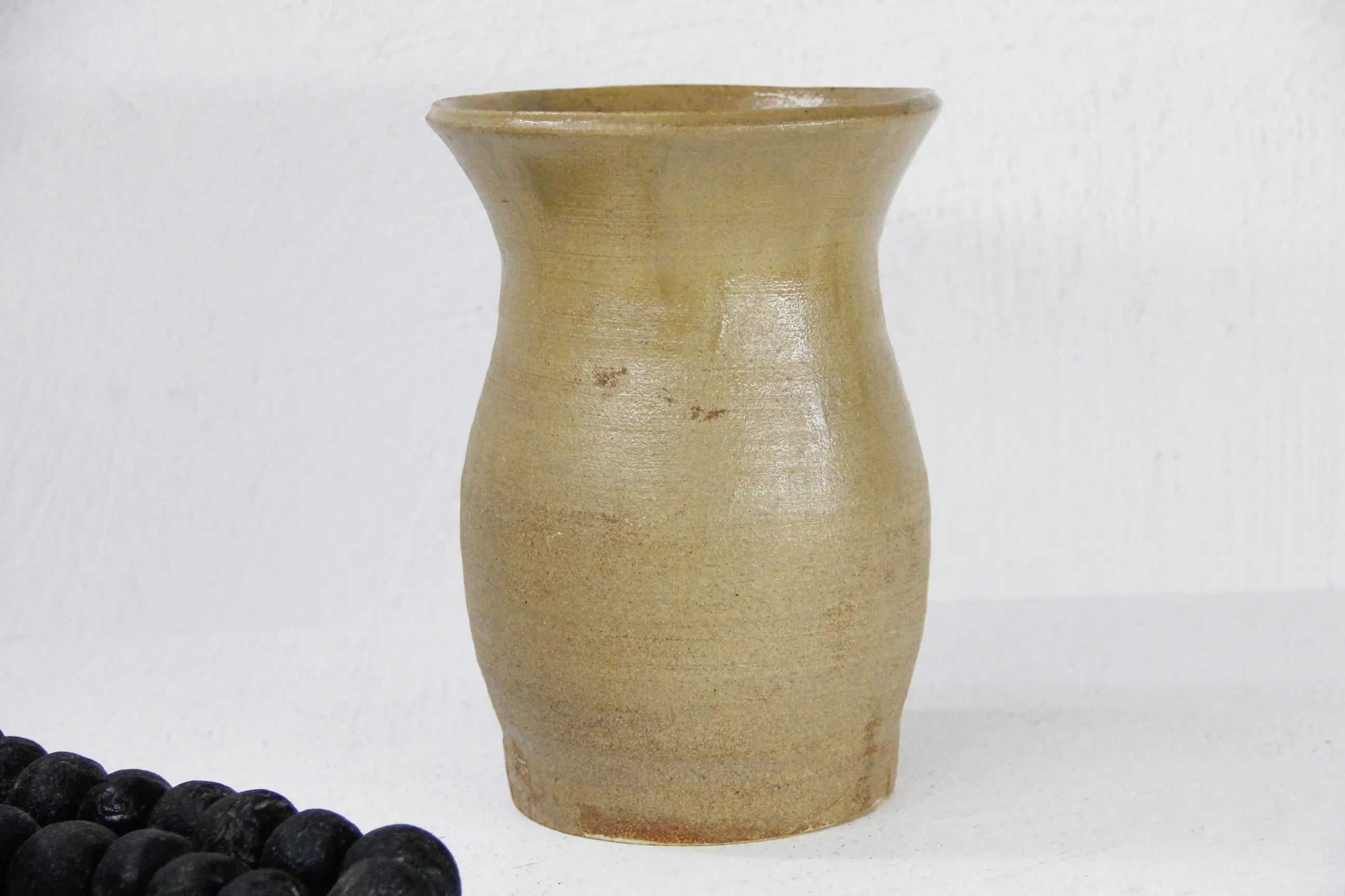 Vintage Pottery Vase Large-Neutral Studio Art Pottery  Debra Hall Lifestyle