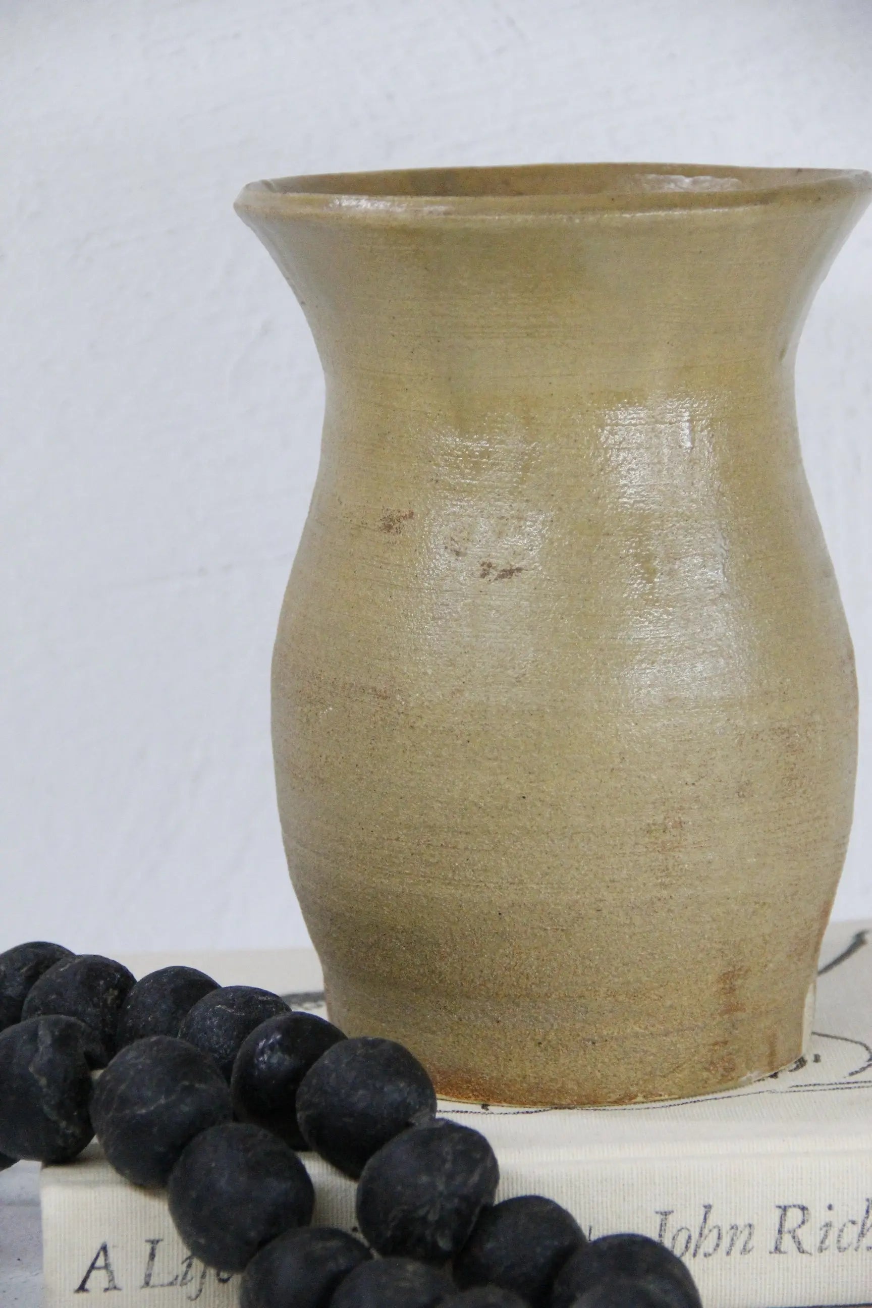 Vintage Pottery Vase Large-Neutral Studio Art Pottery  Debra Hall Lifestyle