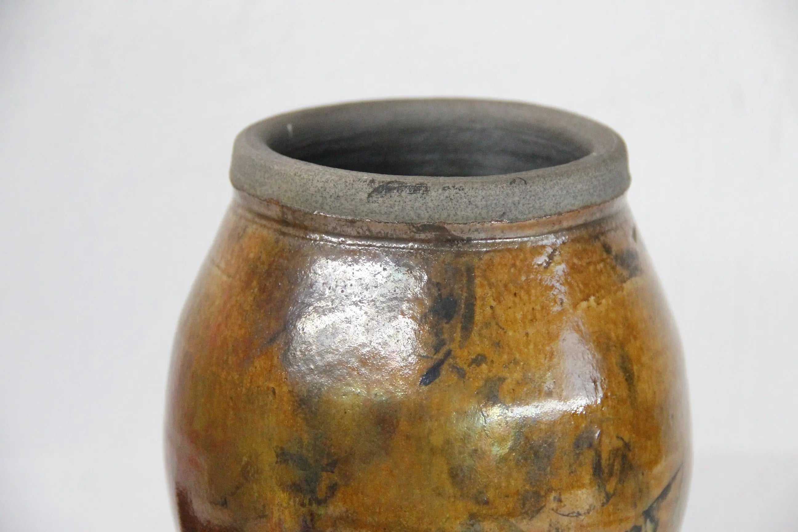 Vintage Pottery Vase Large-Studio Art Glazed Pottery  Debra Hall Lifestyle
