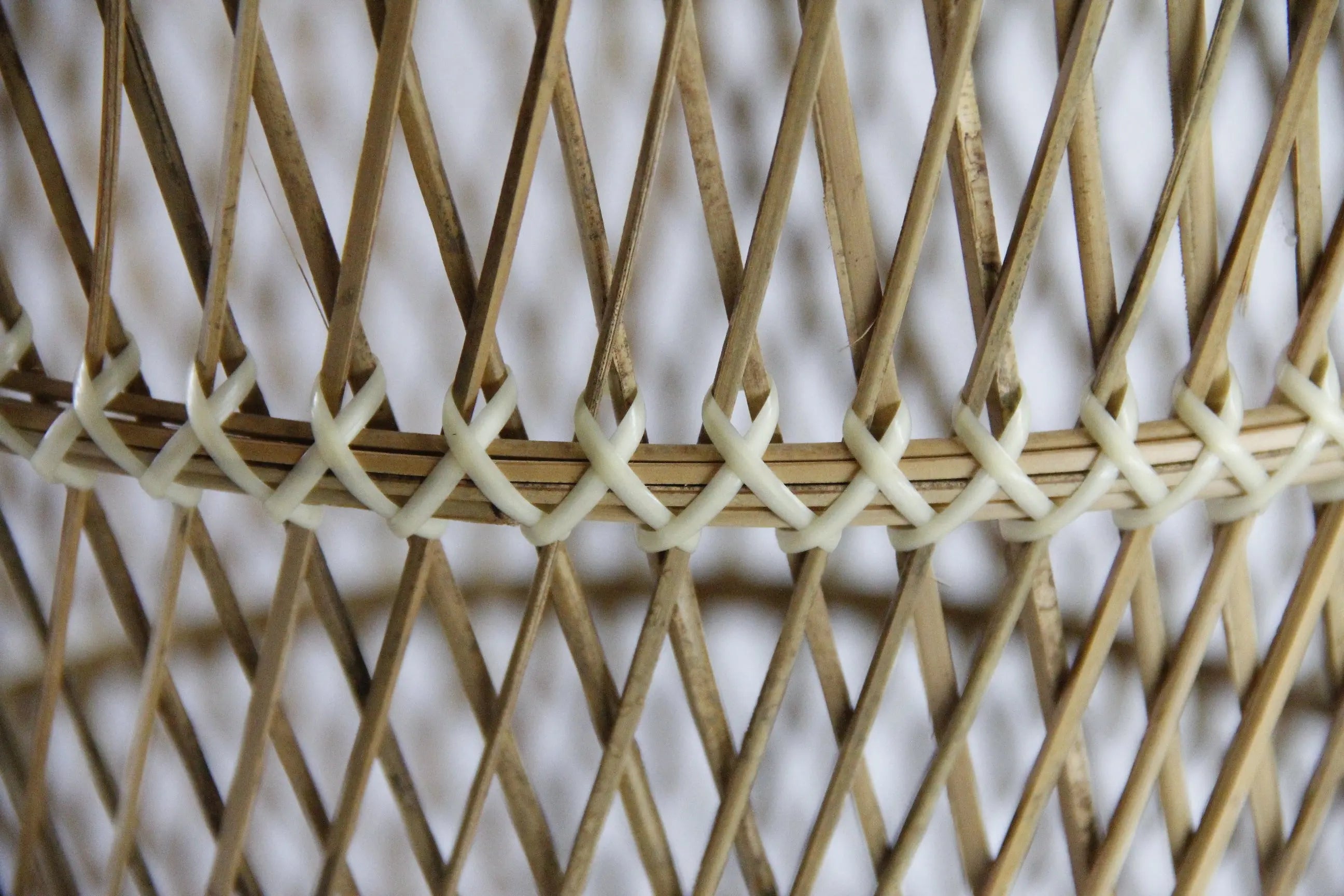 Vintage Rattan Basket | Waste Basket-Side Table Stand  Debra Hall Lifestyle