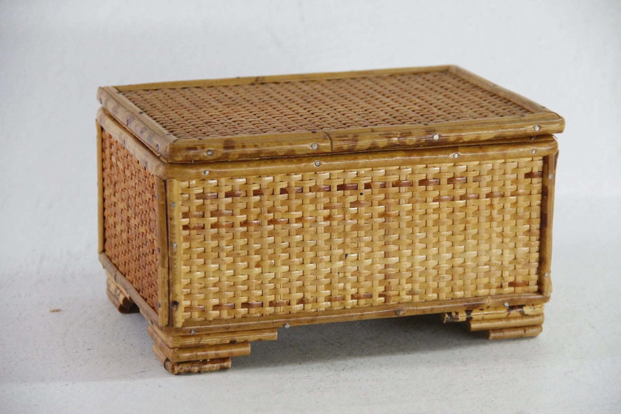 Vintage Rattan Jewelry Box | Bamboo Remote/Keepsake Storage  Debra Hall Lifestyle
