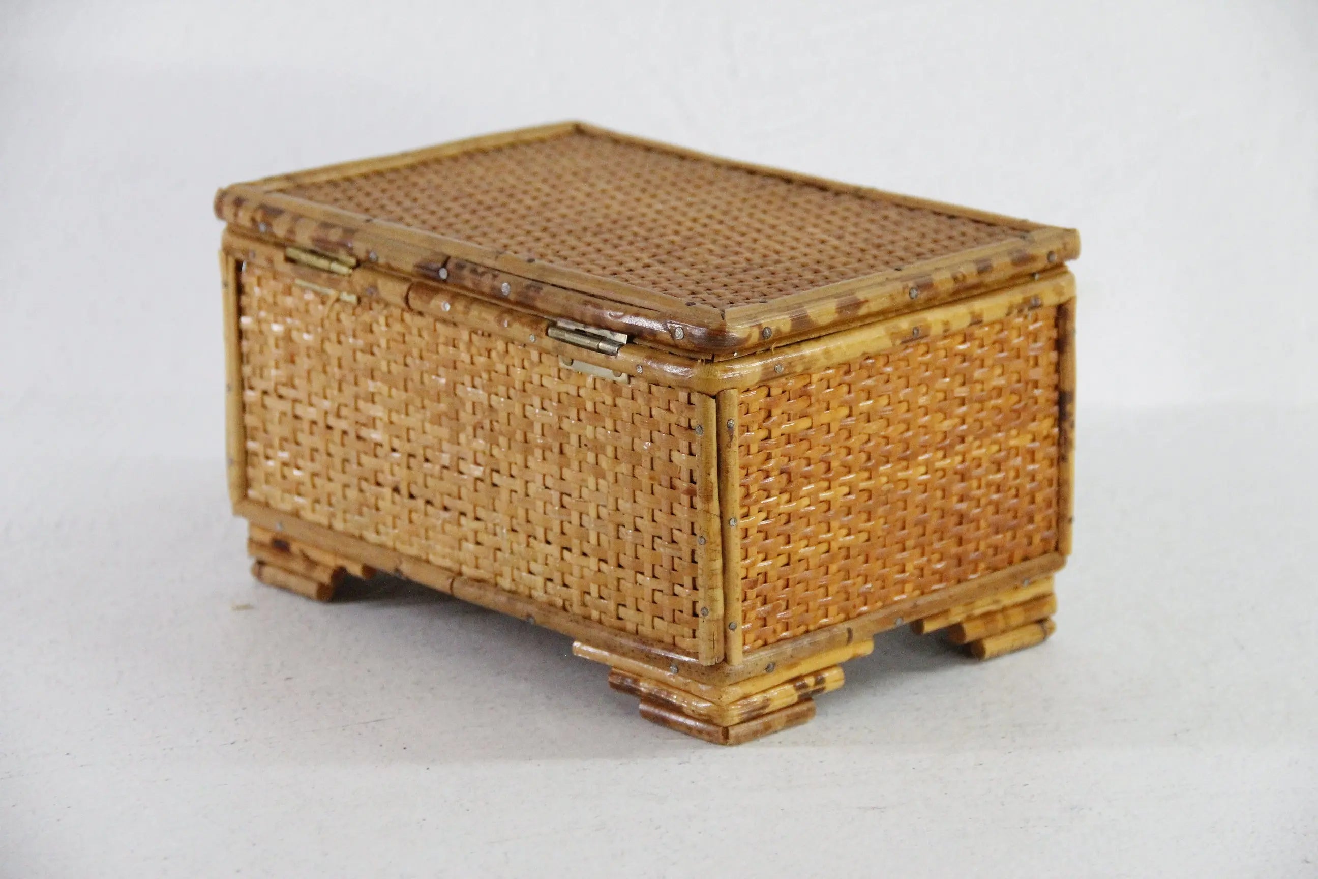 Vintage Rattan Jewelry Box | Bamboo Remote/Keepsake Storage  Debra Hall Lifestyle