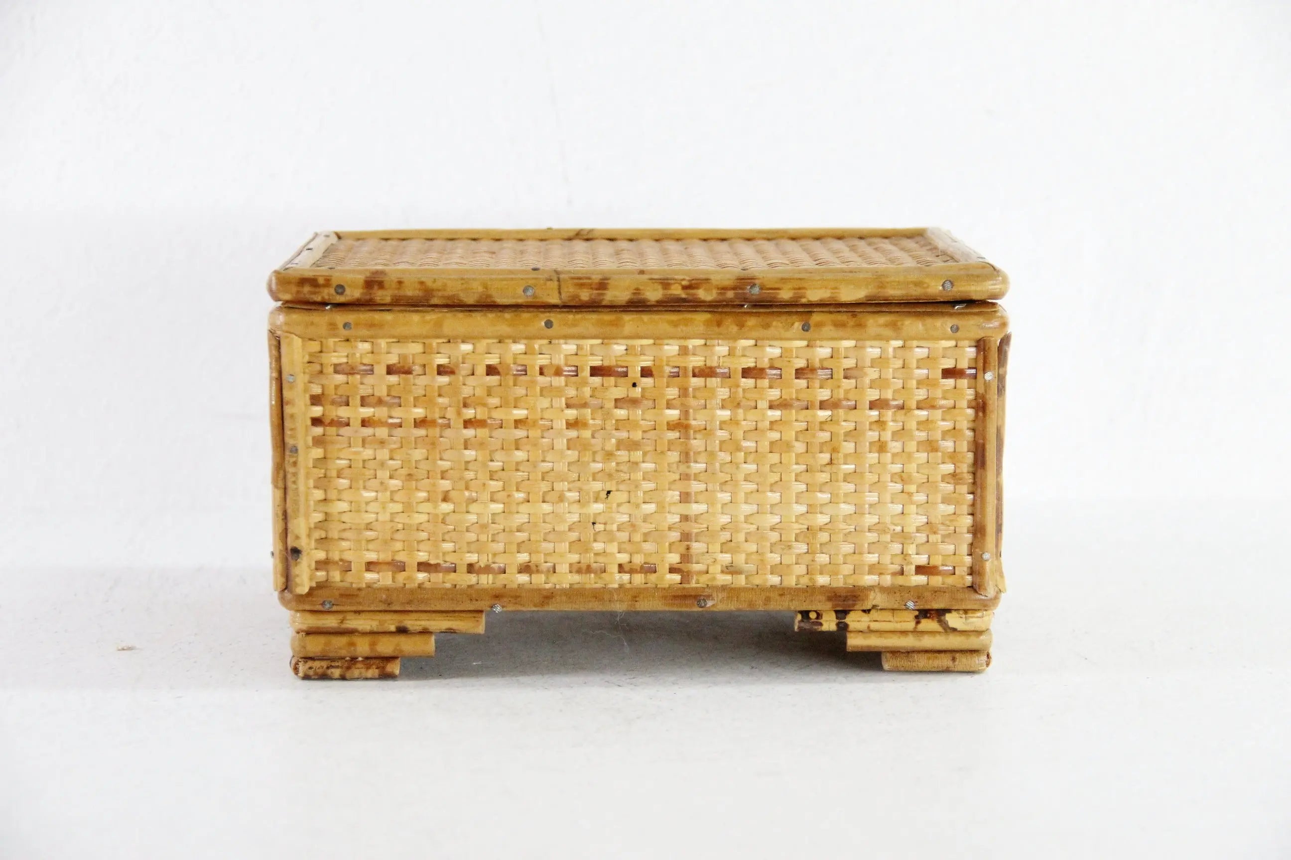 Vintage Rattan Jewelry Box | Bamboo Remote/Keepsake Storage  Debra Hall Lifestyle