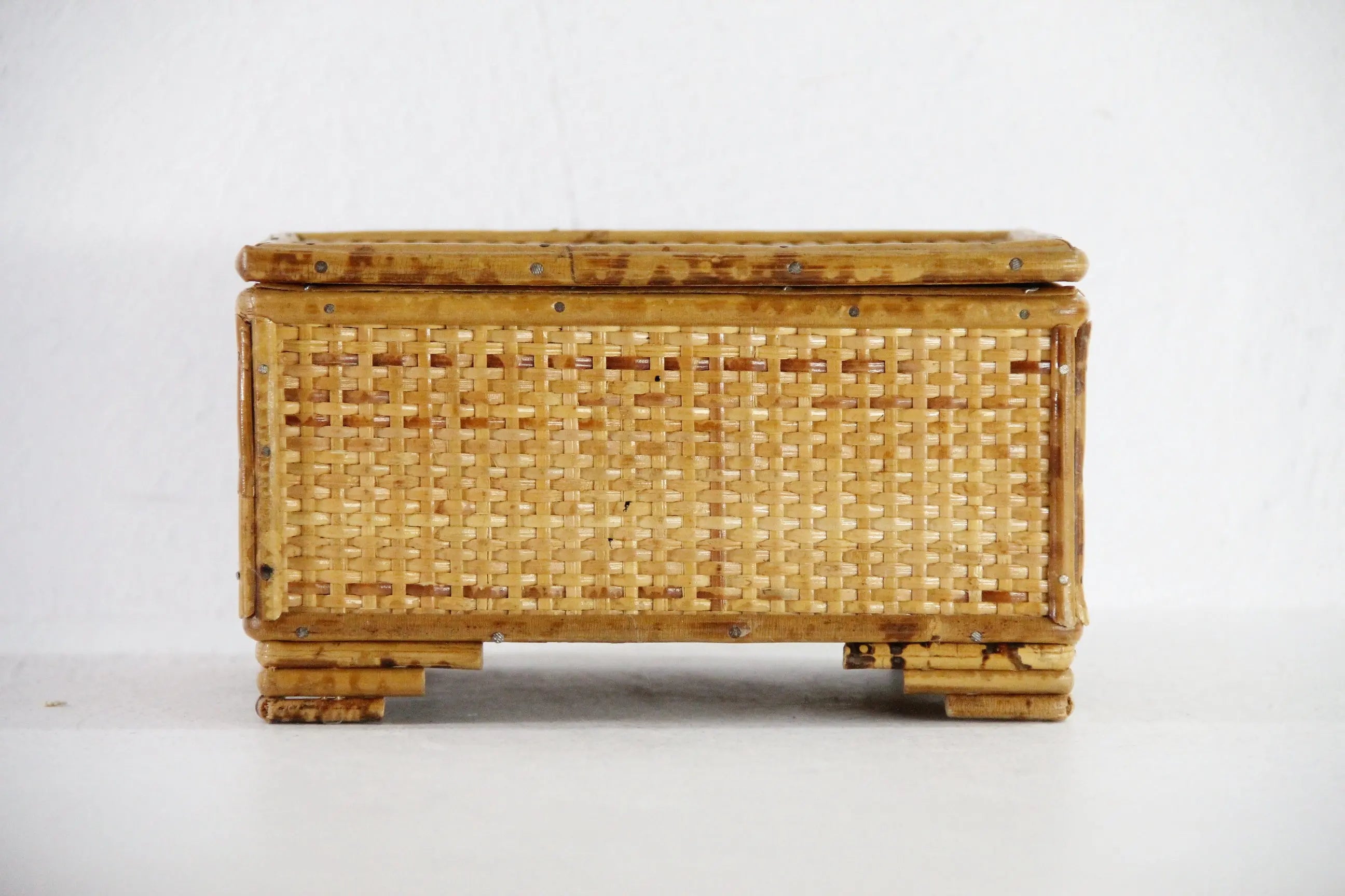 Vintage Rattan Jewelry Box | Bamboo Remote/Keepsake Storage  Debra Hall Lifestyle