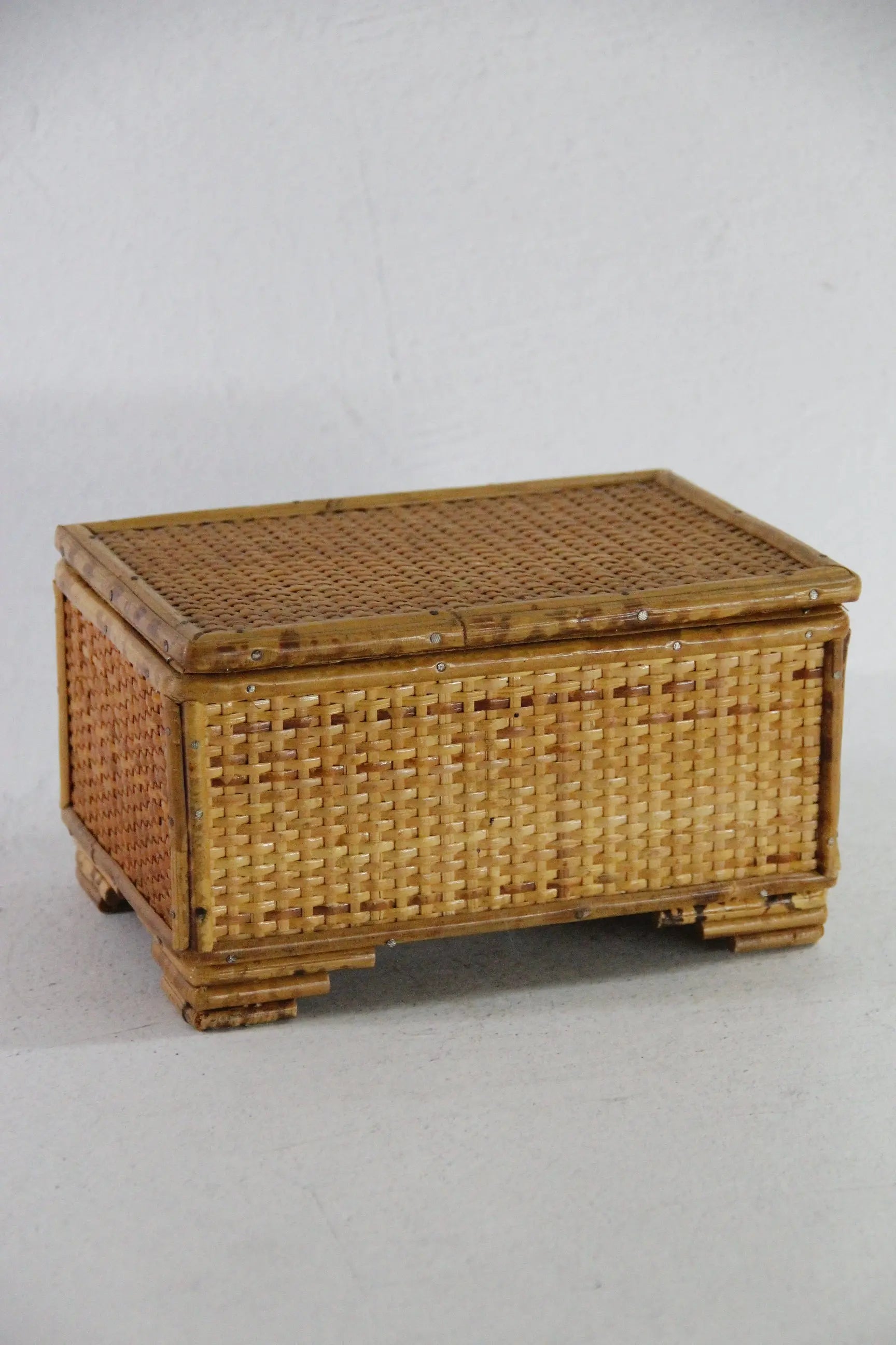 Vintage Rattan Jewelry Box | Bamboo Remote/Keepsake Storage  Debra Hall Lifestyle
