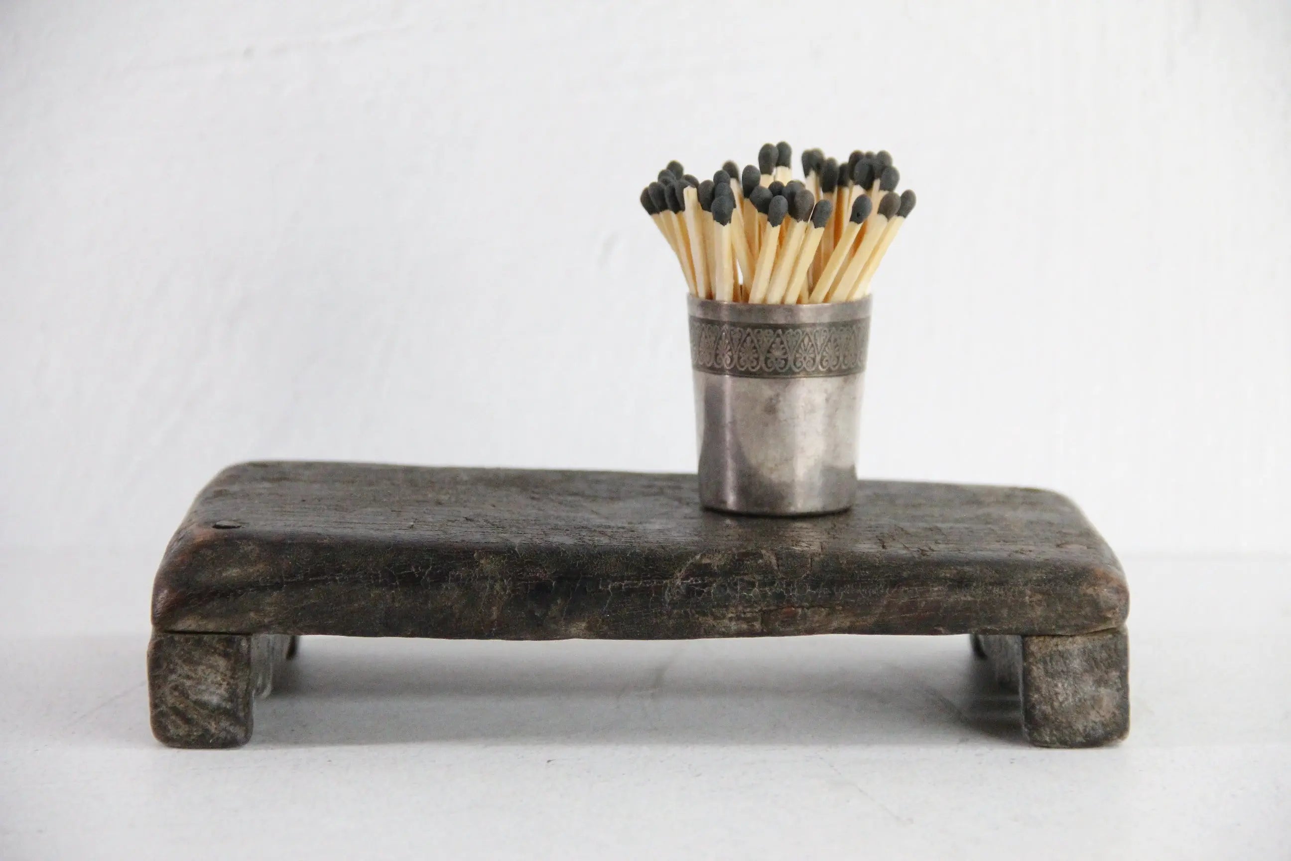 Vintage Riser Board | Antique Dark Wooden Tray Small  Debra Hall Lifestyle