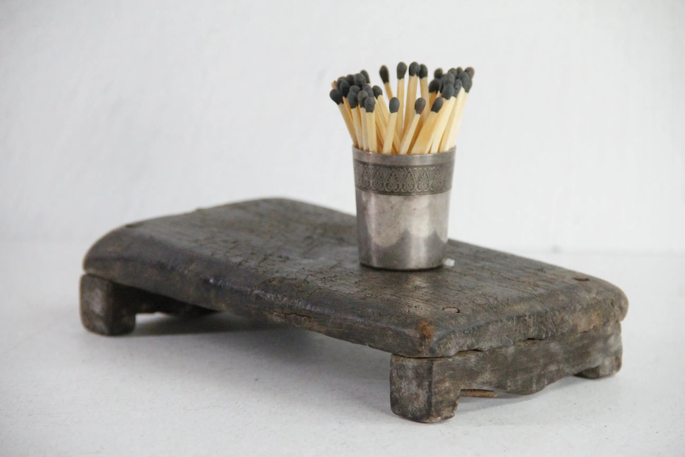 Vintage Riser Board | Antique Dark Wooden Tray Small  Debra Hall Lifestyle
