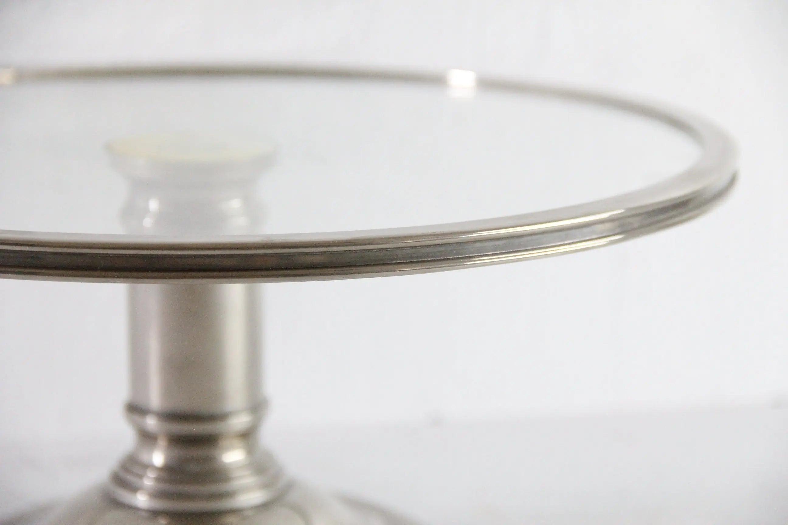 Vintage Silver Cake Stand With Glass Plate | Art Deco Style  Debra Hall Lifestyle