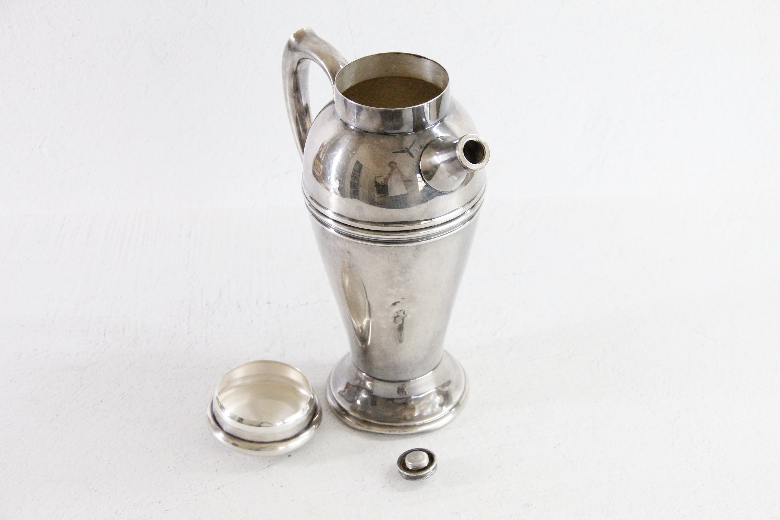 Vintage Silver CocKtail Shaker | Veteran Engraved Souvenir  Debra Hall Lifestyle