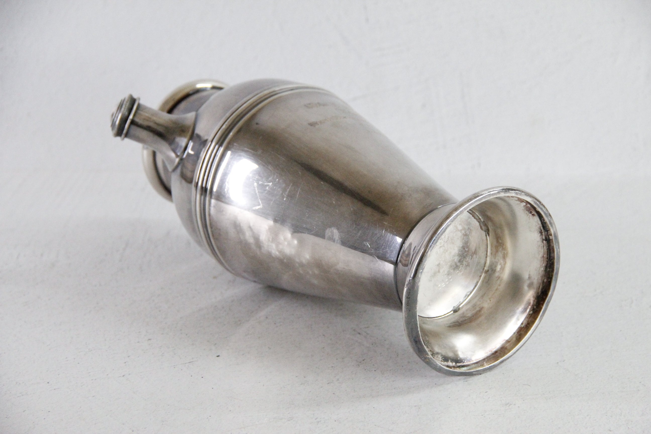 Vintage Silver CocKtail Shaker | Veteran Engraved Souvenir  Debra Hall Lifestyle