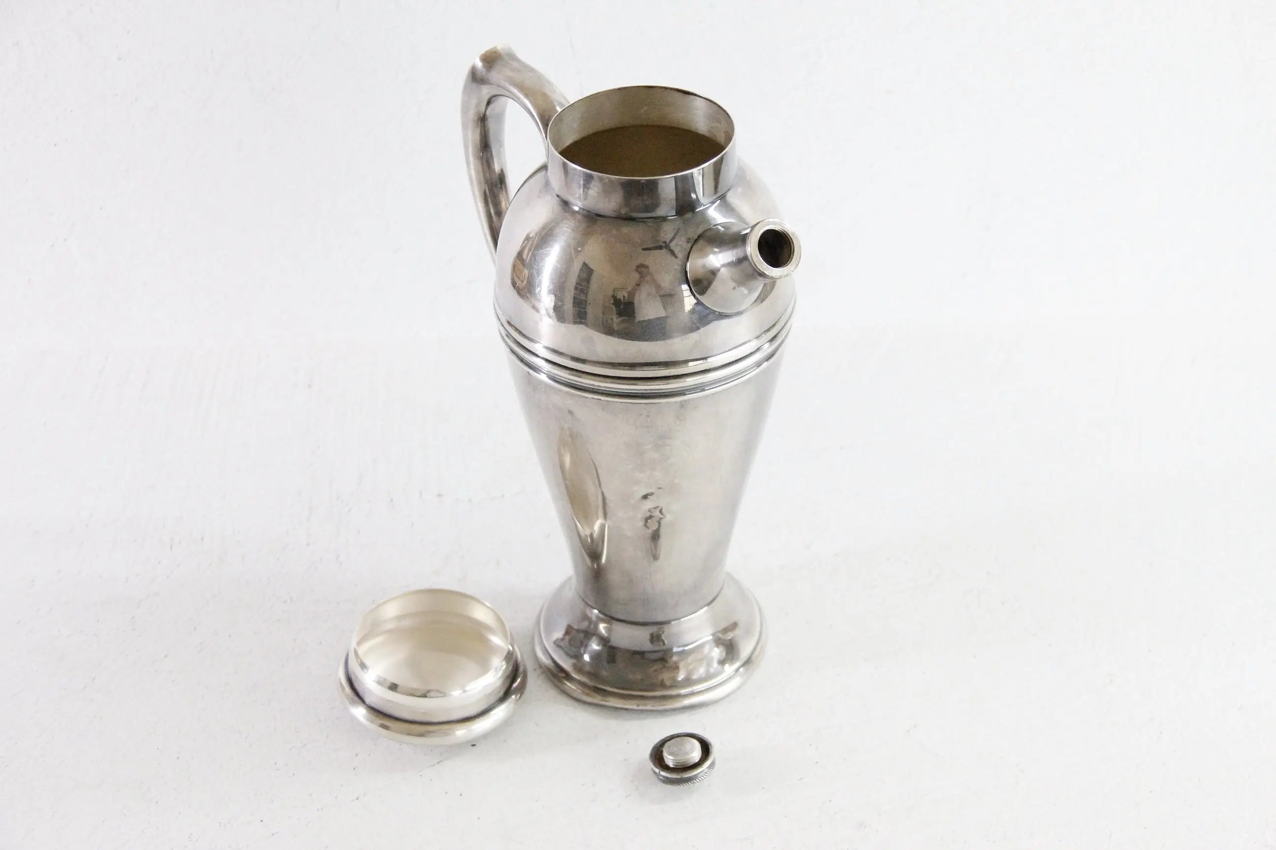 Vintage Silver Cocktail Shaker | Veteran Engraved Souvenir  Debra Hall Lifestyle