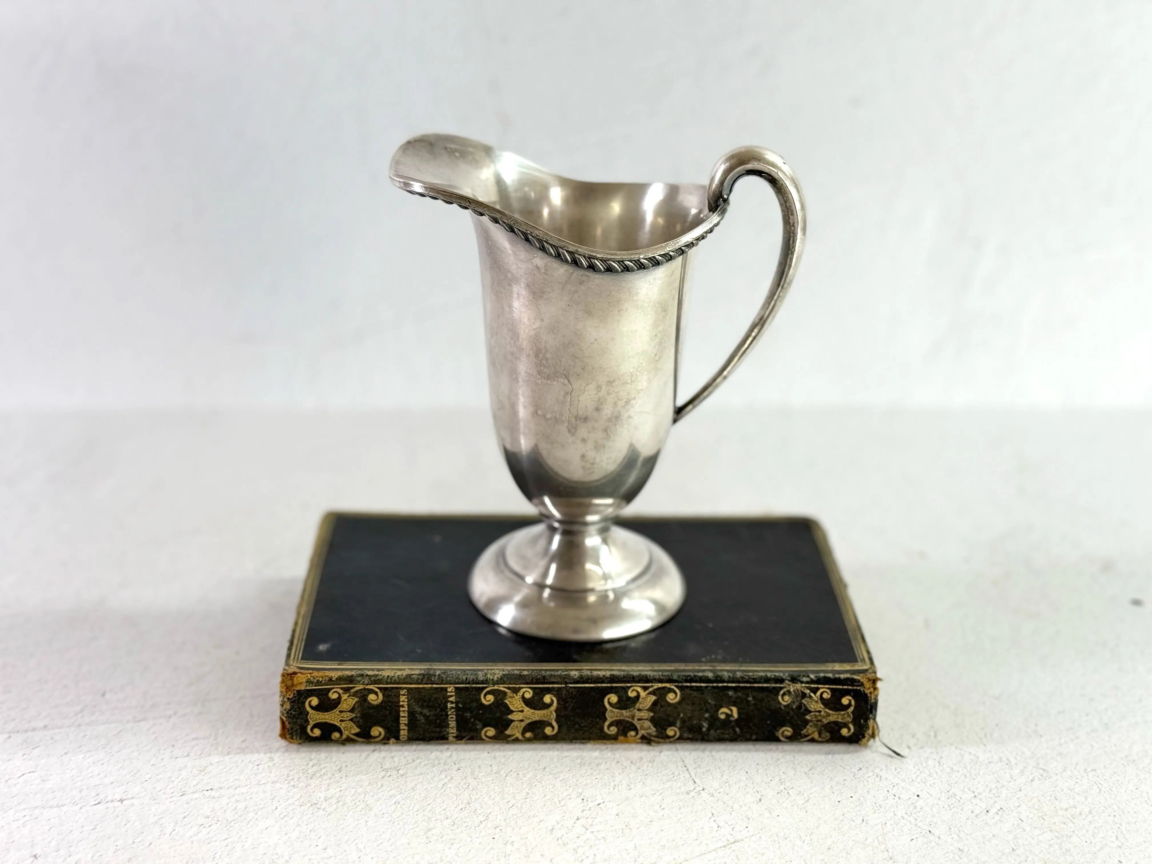 Vintage Silver Creamer | Plated Art Silver Co. Pitcher Vase  Debra Hall Lifestyle