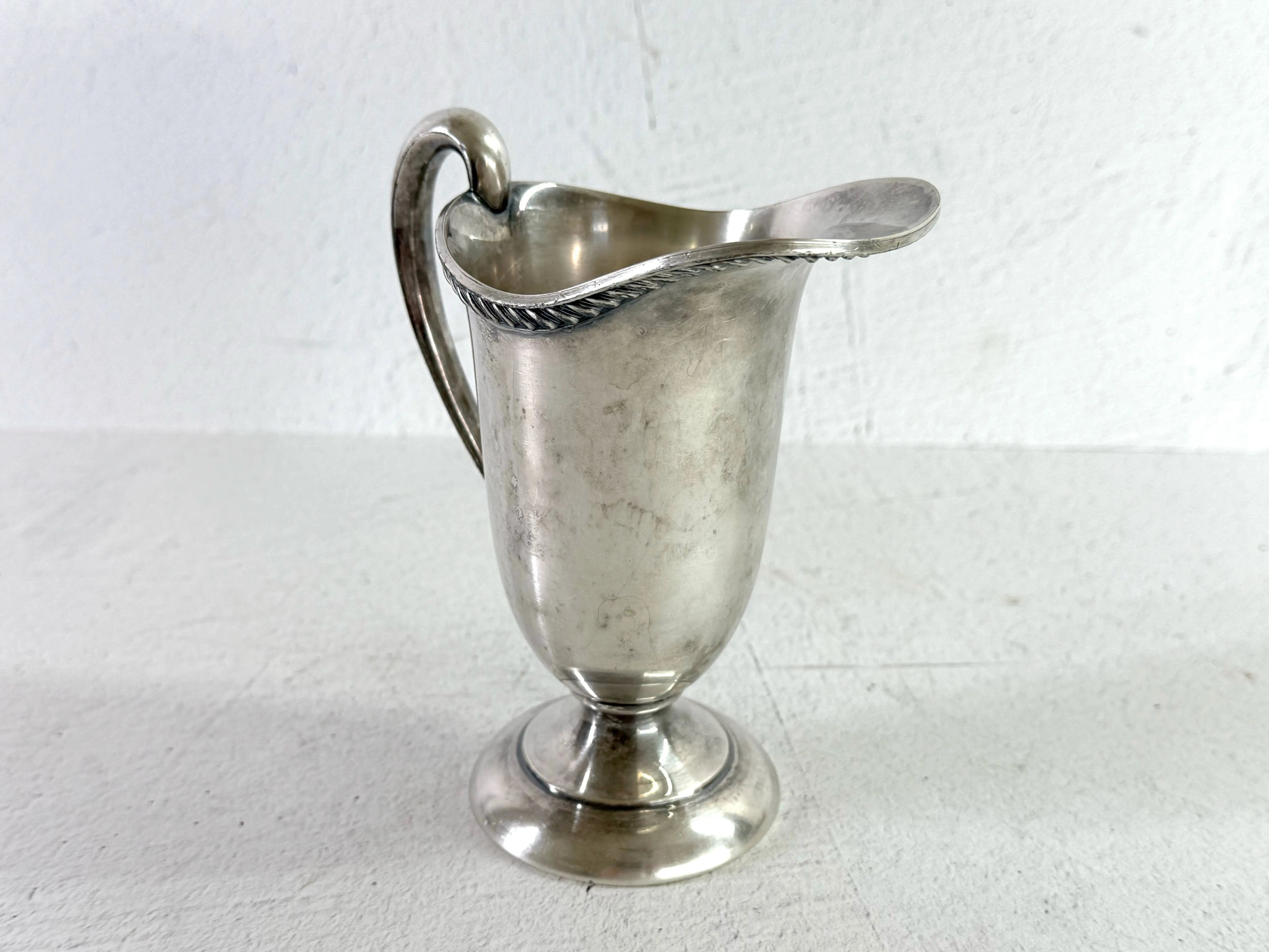 Vintage Silver Creamer | Plated Art Silver Co. Pitcher Vase  Debra Hall Lifestyle