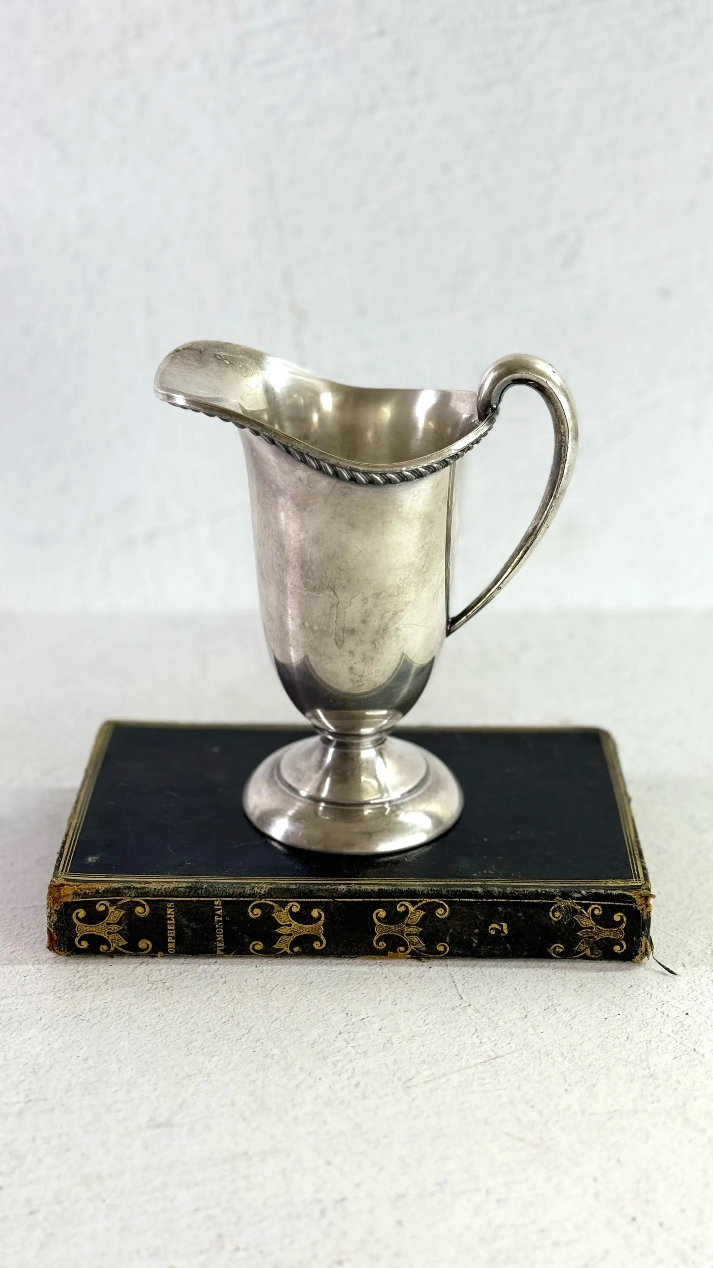 Vintage Silver Creamer | Plated Art Silver Co. Pitcher Vase  Debra Hall Lifestyle