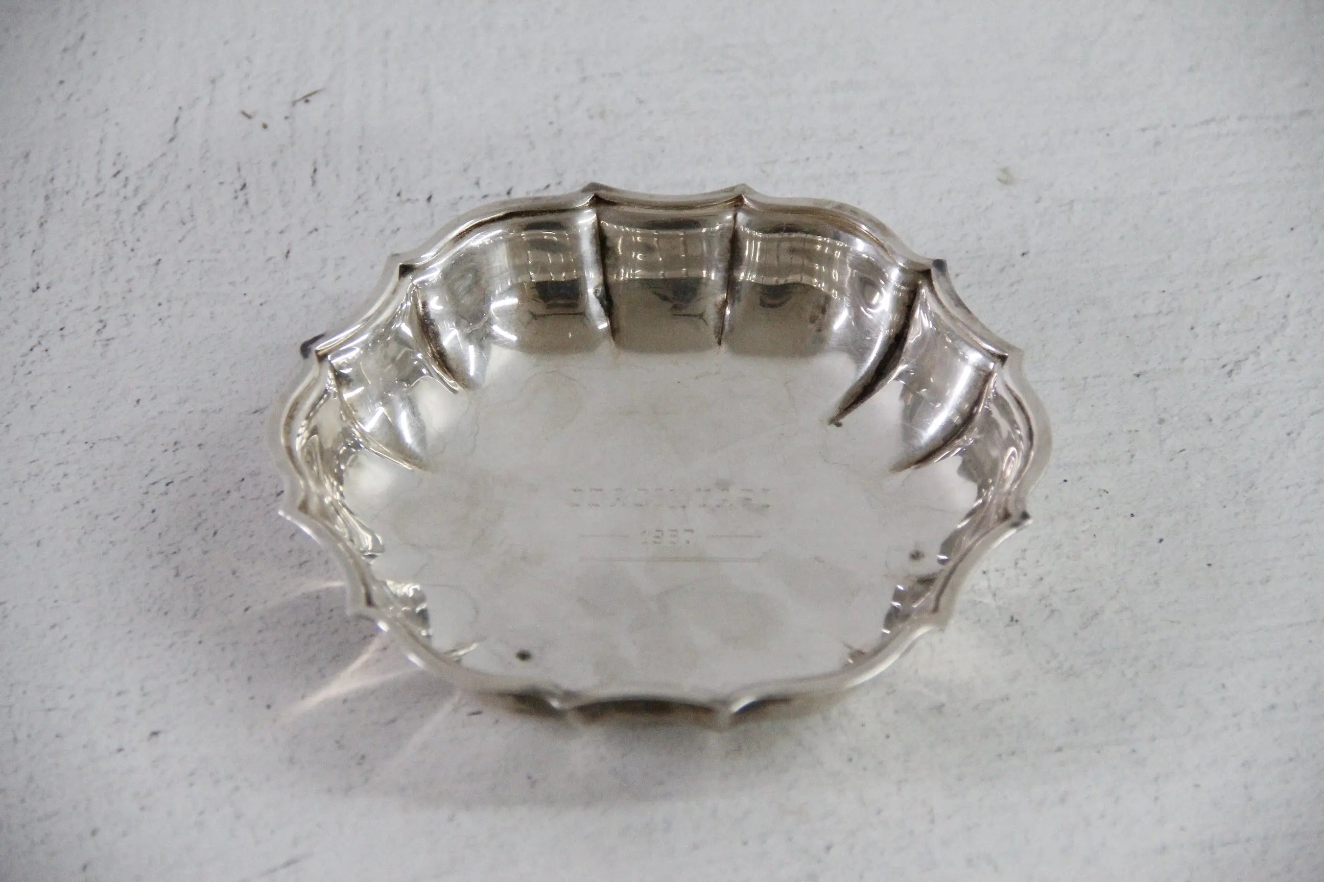 Vintage Silver Dish | Chippendale Bon Bon/Trinket Bowl  Debra Hall Lifestyle