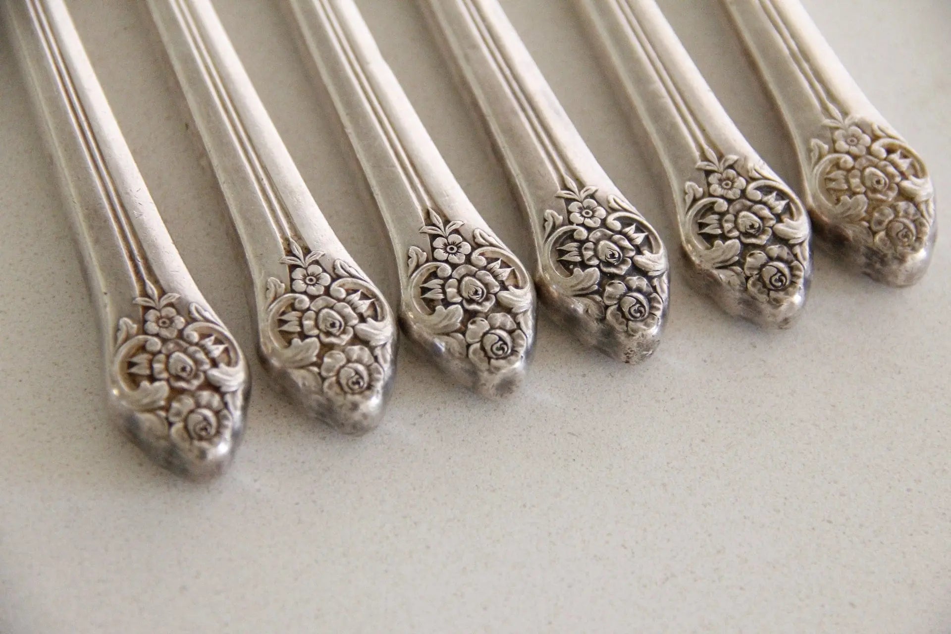 Vintage Silver Grille Knife & Fork | Flatware 3 Pcs.  Debra Hall Lifestyle