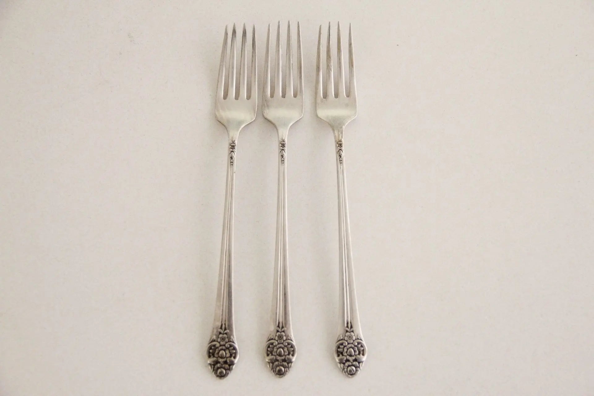 Vintage Silver Grille Knife & Fork | Flatware 3 Pcs.  Debra Hall Lifestyle