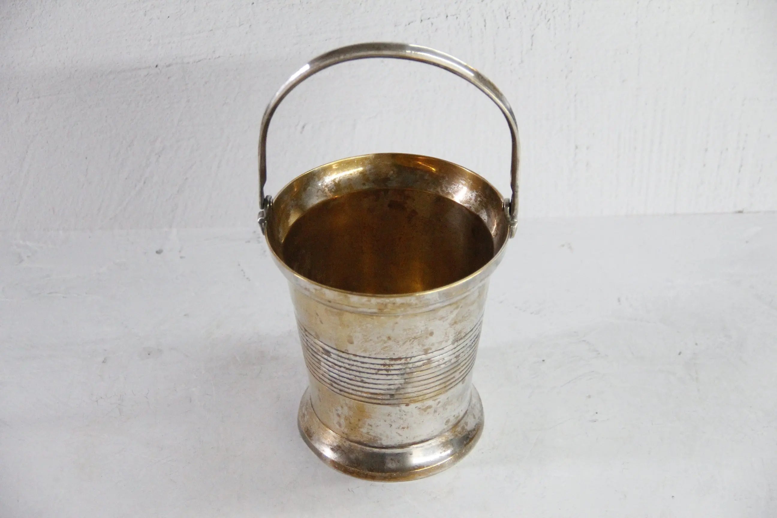 Vintage Silver Ice Bucket | Small Wine Cooler-Bar Decor  Debra Hall Lifestyle