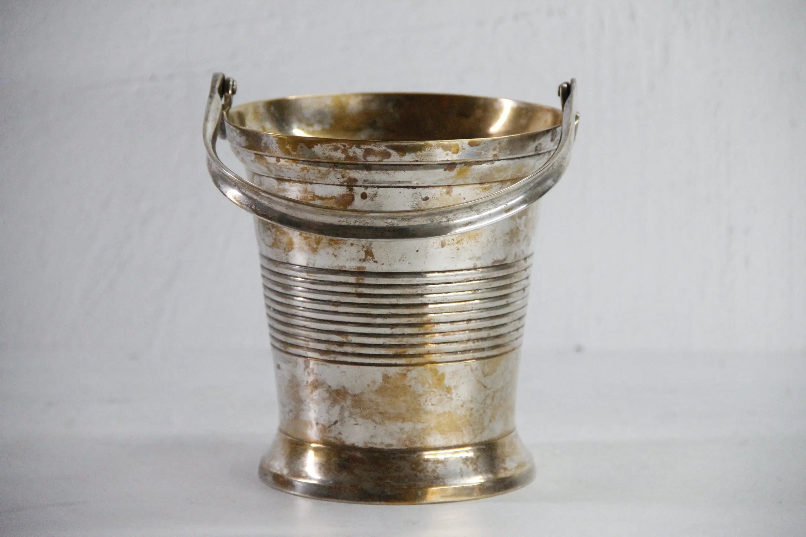 Vintage Silver Ice Bucket | Small Wine Cooler-Bar Decor  Debra Hall Lifestyle