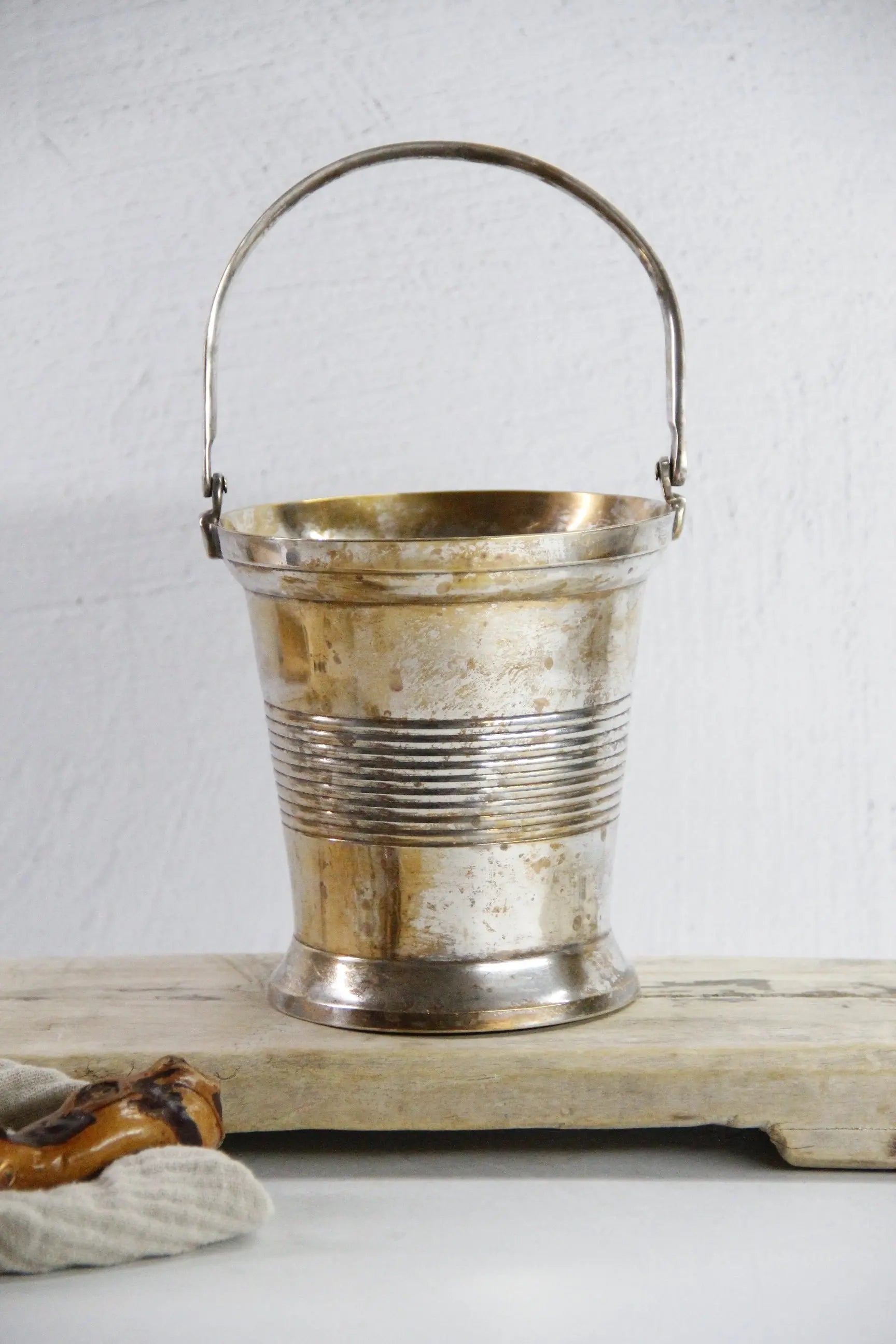 Vintage Silver Ice Bucket | Small Wine Cooler-Bar Decor  Debra Hall Lifestyle