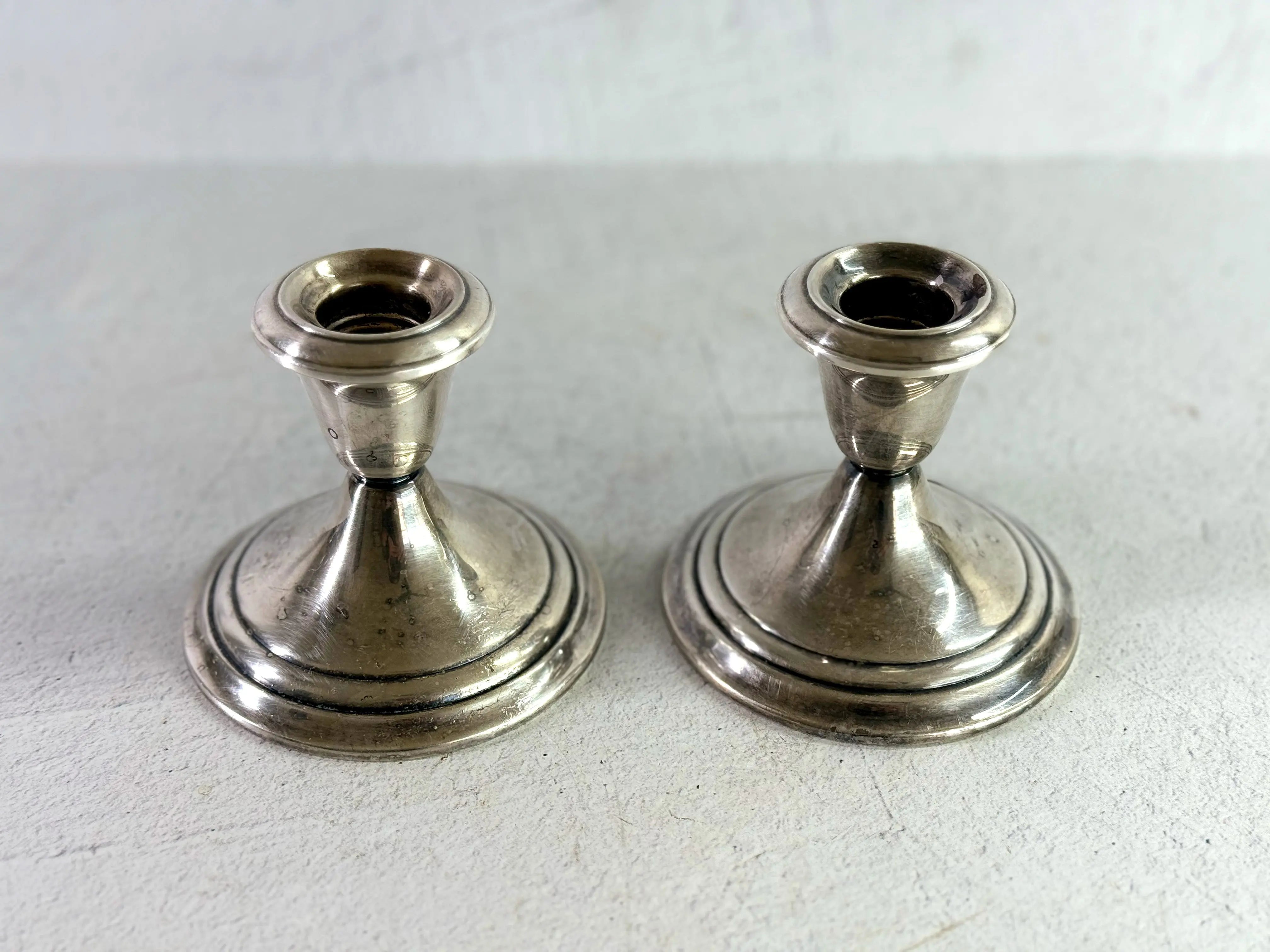 Vintage Silver Plated Candle Holders Pair | Gorham Weighted  Debra Hall Lifestyle