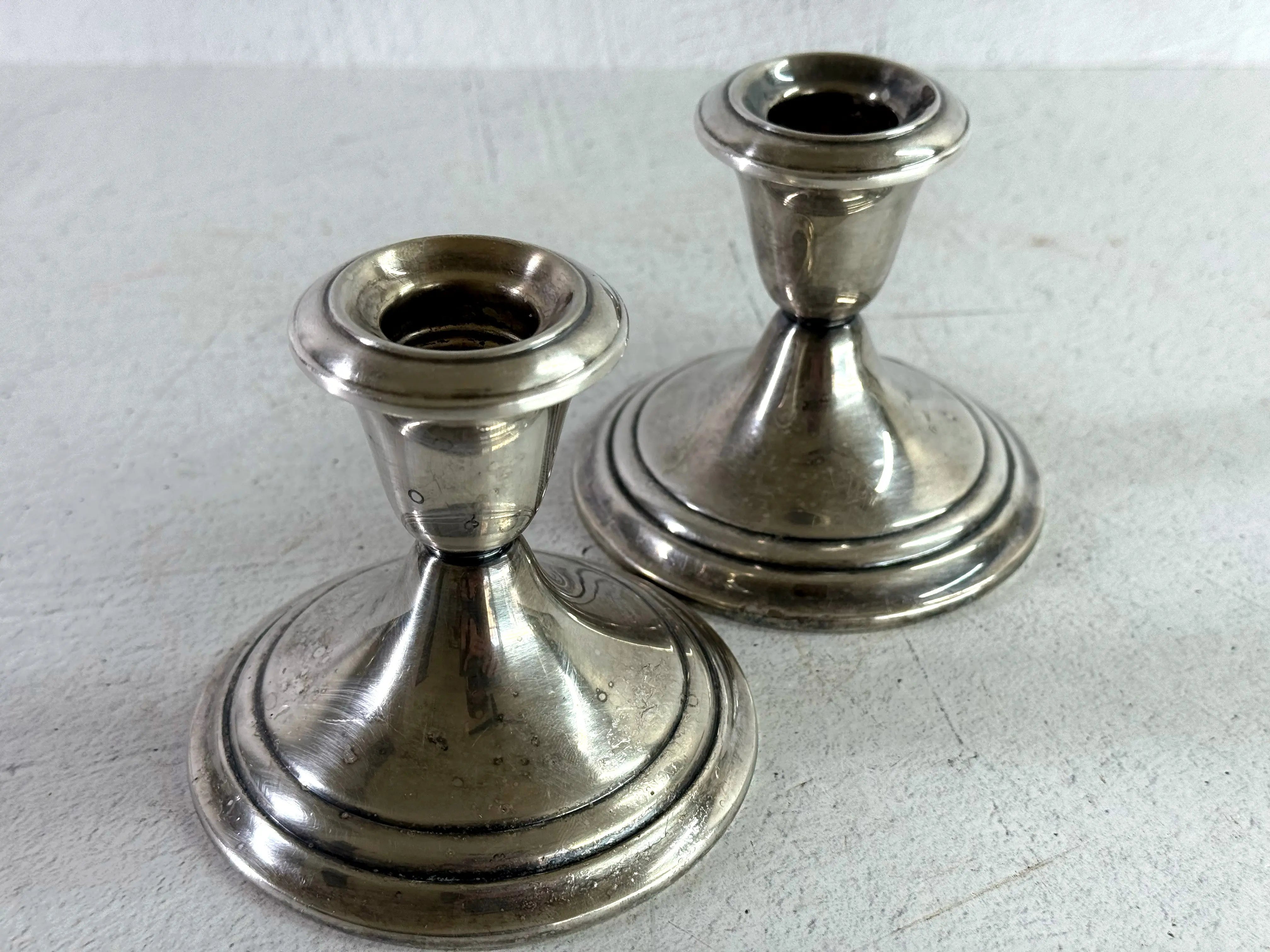 Vintage Silver Plated Candle Holders Pair | Gorham Weighted  Debra Hall Lifestyle