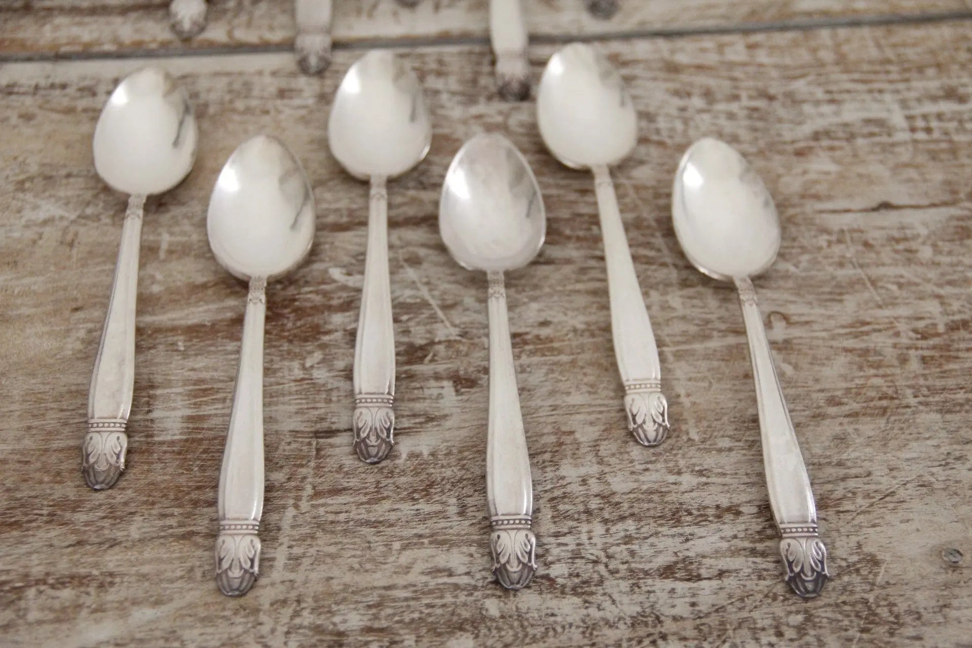 Vintage Silver Plated Flatware | Teaspoon 5 Pcs.  Debra Hall Lifestyle