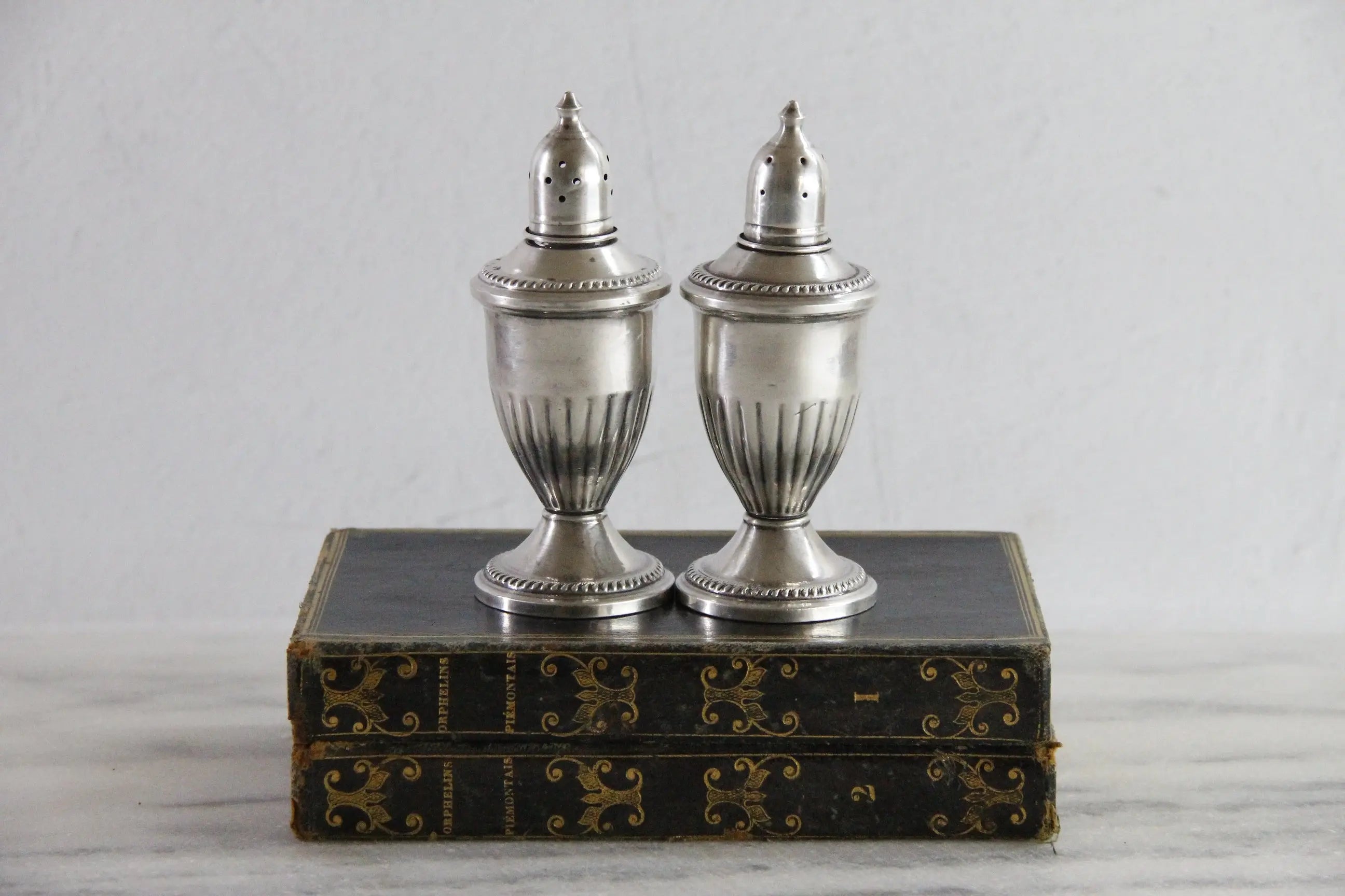 Vintage Sterling Salt and Pepper Shakers | Set by Crest