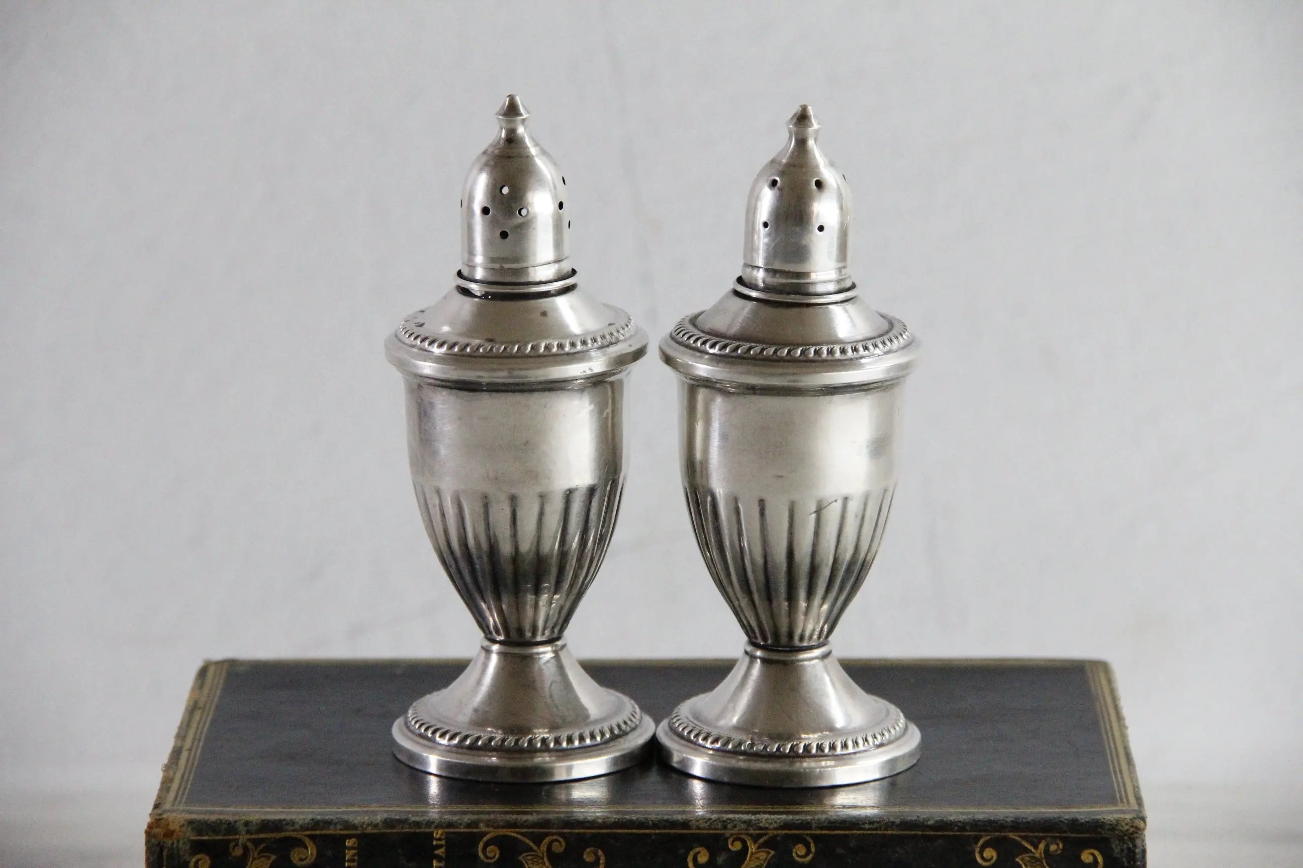 Vintage Sterling Salt and Pepper Shakers | Set by Crest