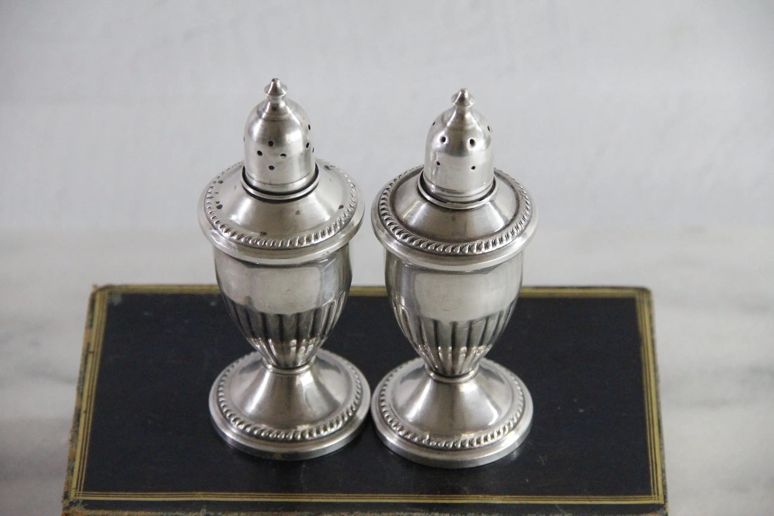 Vintage Sterling Salt and Pepper Shakers | Set by Crest