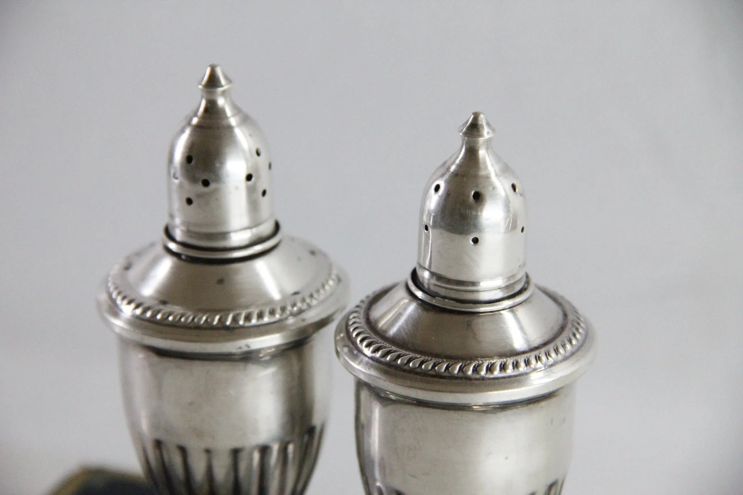 Vintage Sterling Salt and Pepper Shakers | Set by Crest
